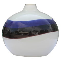 Modern Blue And White Sculpture / Vase