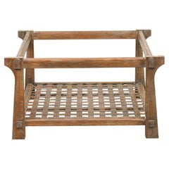 Jamie Herzlinger American Cerused Wood and Caned Low Coffee Table Frame