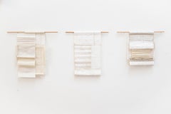 Delicate Paper Artwork with Beeswax and Thread on wood, 2024 - 'Ceremony III'