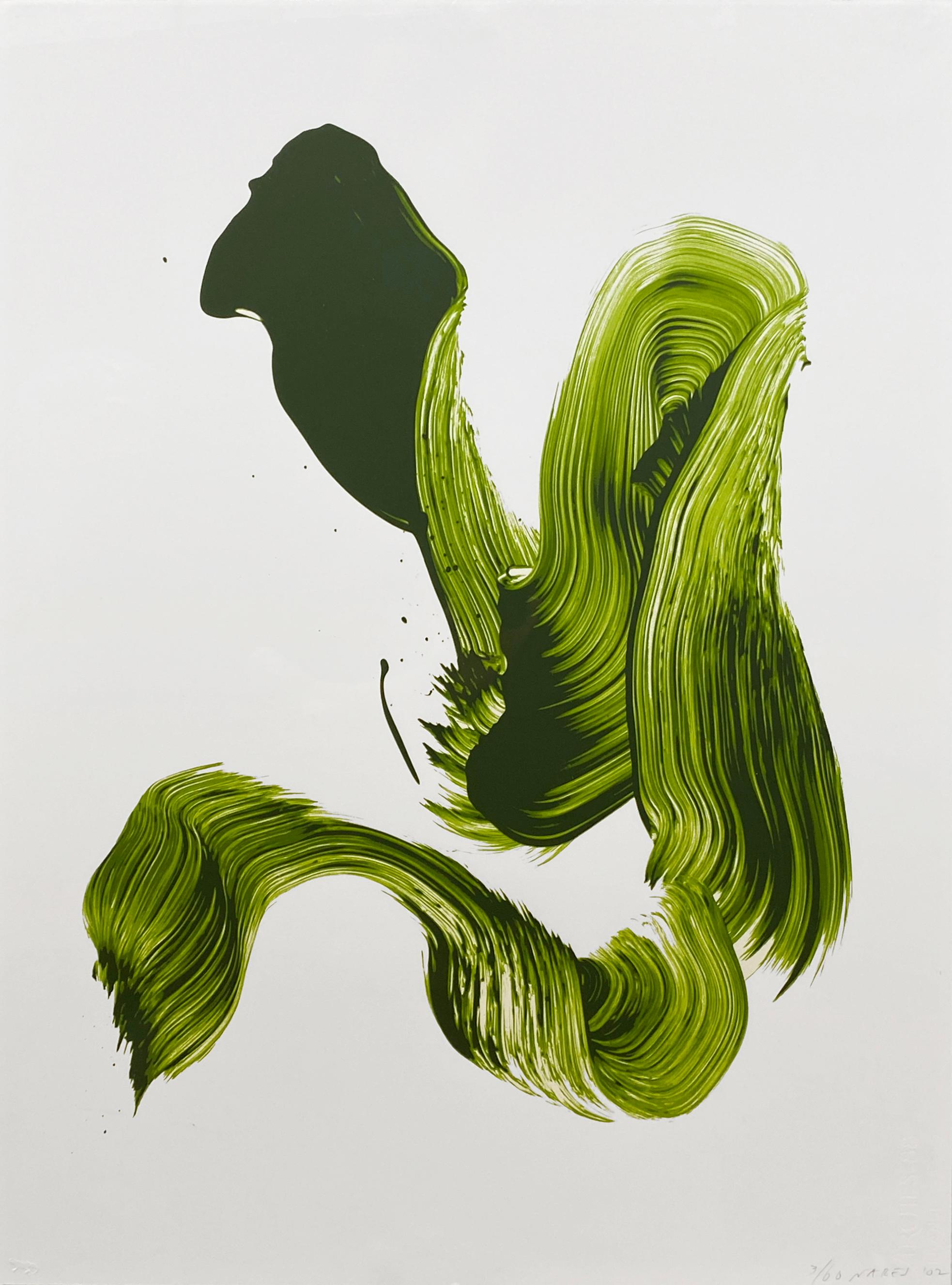 Three Aces continues the investigation Nares is renowned for – her exploration of movement, gesture and time. Each print features a unique, powerful brushstroke that records a single, fluid gesture. While her work may look like unmediated and