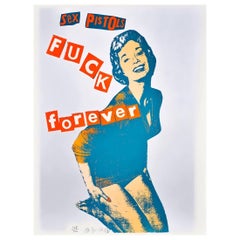 Jamie Reid, Fuck Forever Sérigraphie (argent) 1997