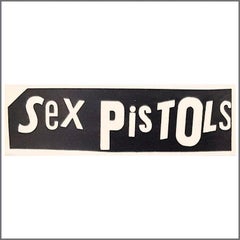Jamie Reid, affiche de la bannière promotionnelle des Sex Pistols, 1977