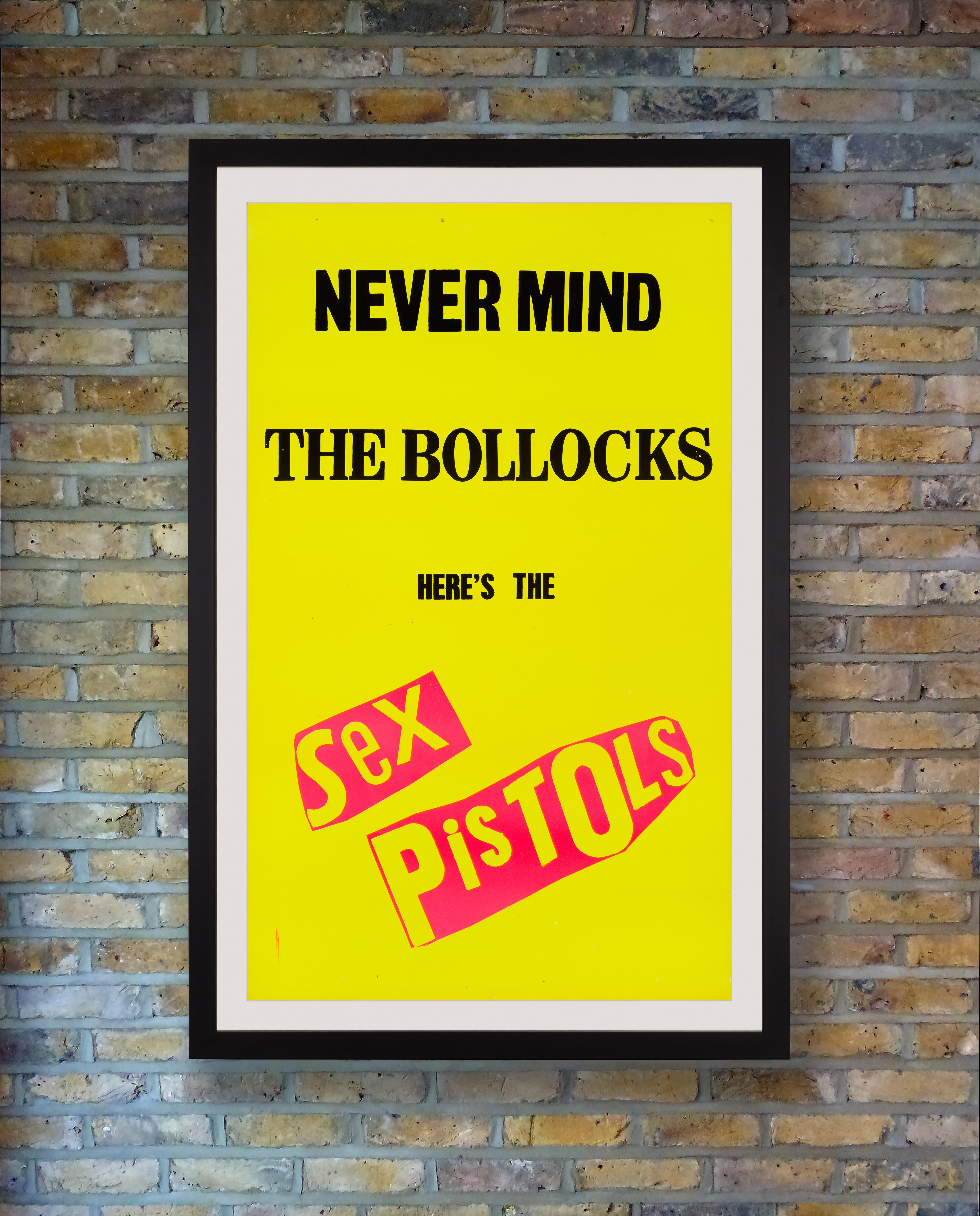 Sex Pistols 'Never Mind The Bollocks' UK Promo Poster by Jamie Reid, 1977 For Sale 1