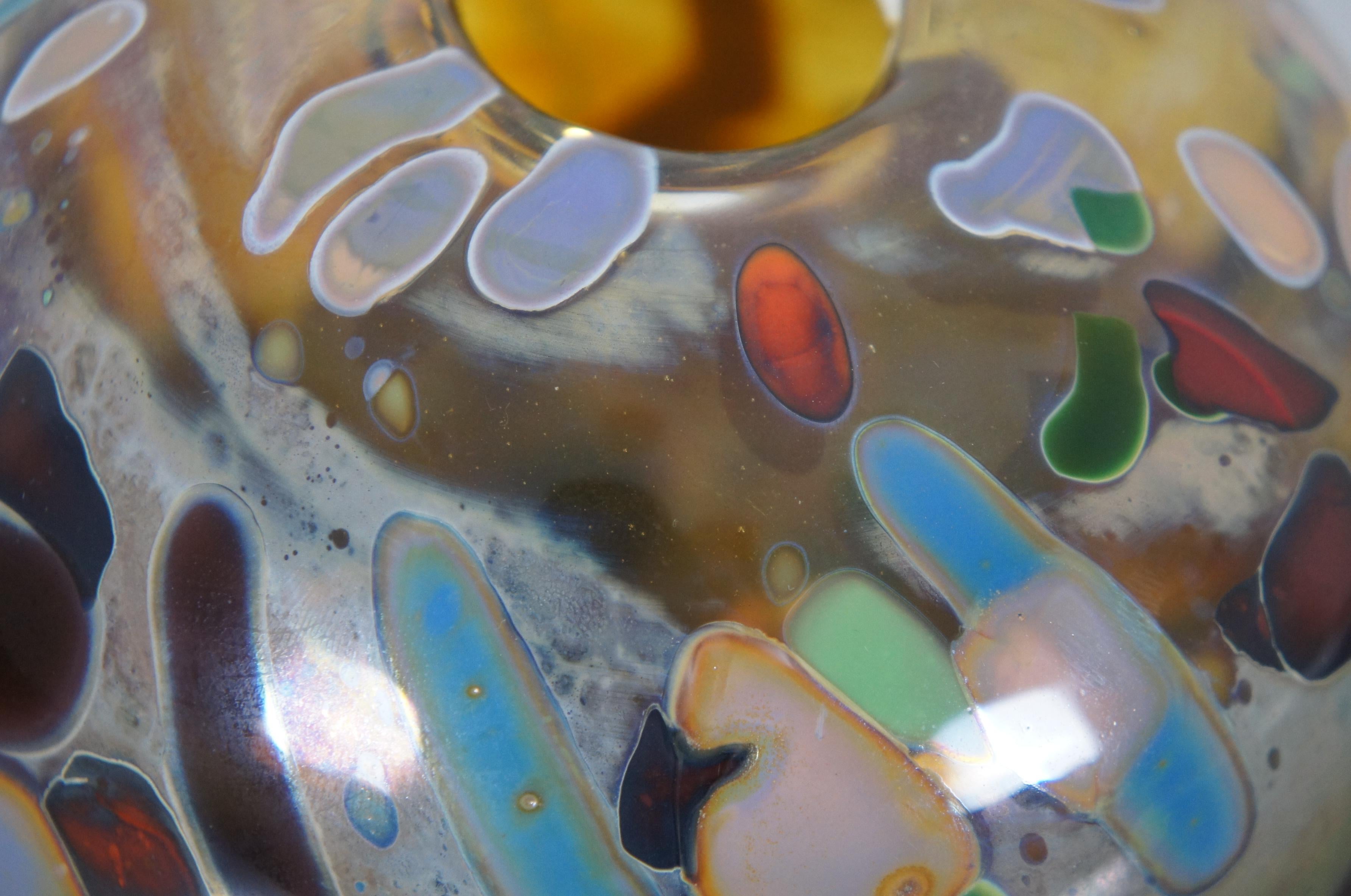 Jamie Sherman Hand Blown Studio Art Glass Bud Vase Diffuser Modern Abstract 7