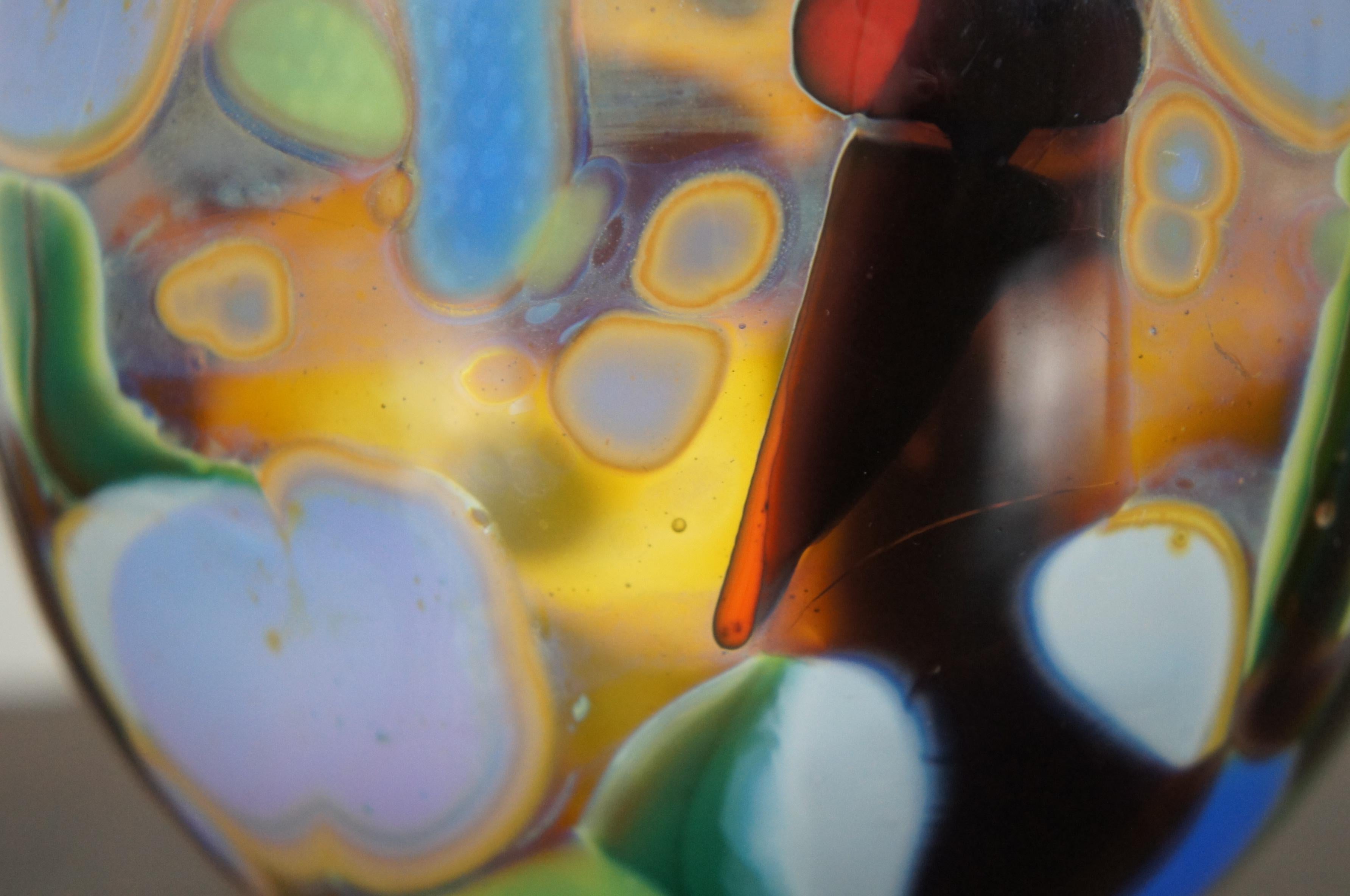 Jamie Sherman Hand Blown Studio Art Glass Bud Vase Diffuser Modern Abstract 8