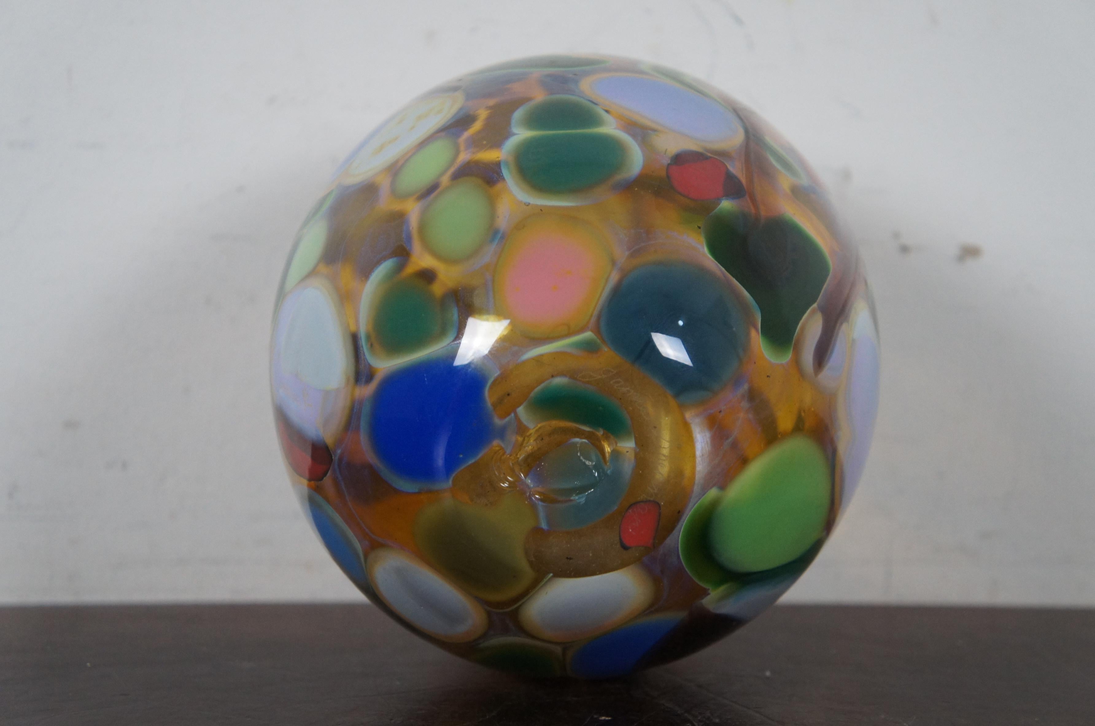Jamie Sherman Hand Blown Studio Art Glass Bud Vase Diffuser Modern Abstract 1