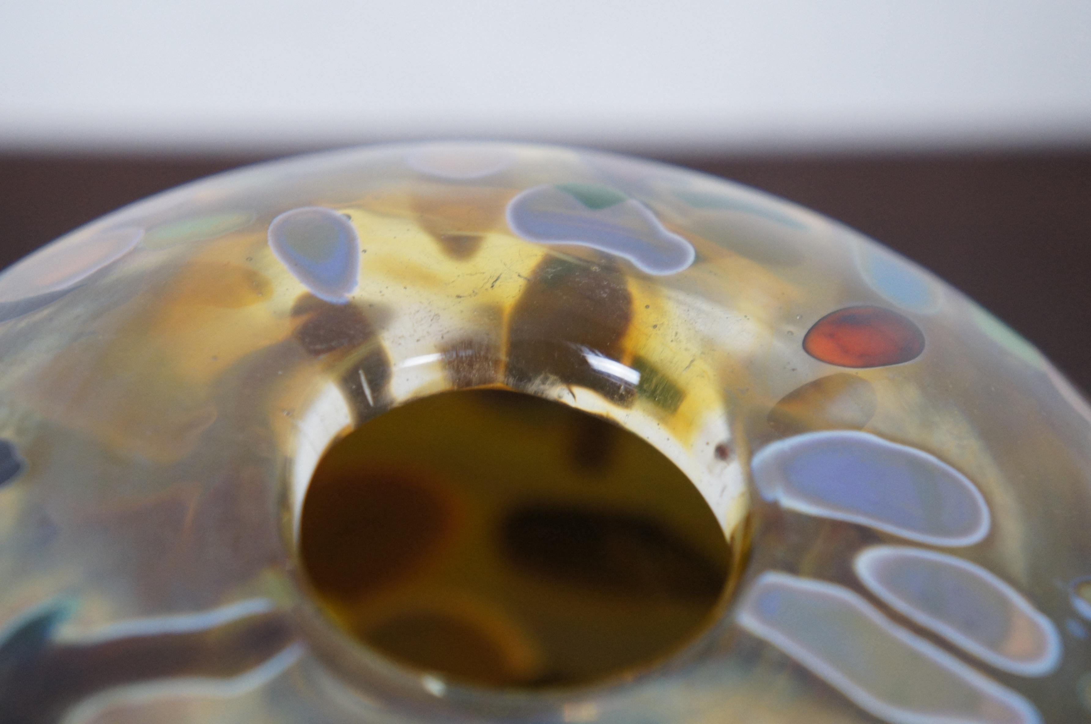 Jamie Sherman Hand Blown Studio Art Glass Bud Vase Diffuser Modern Abstract 4