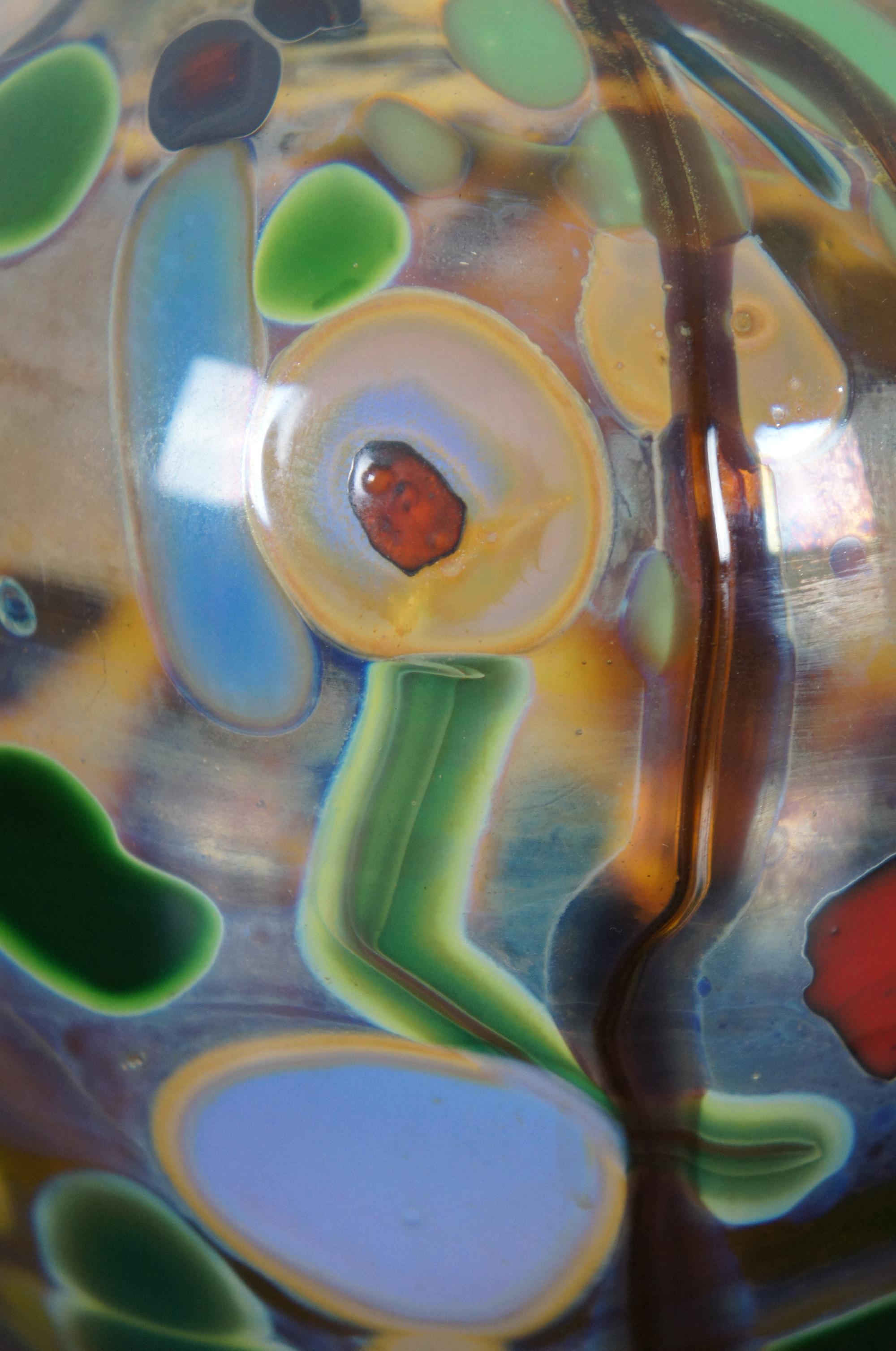 Jamie Sherman Hand Blown Studio Art Glass Bud Vase Diffuser Modern Abstract 5