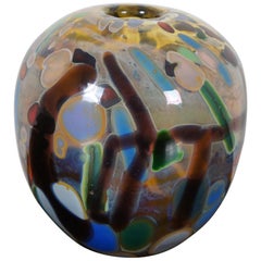 Jamie Sherman Hand Blown Studio Art Glass Bud Vase Diffuser Modern Abstract