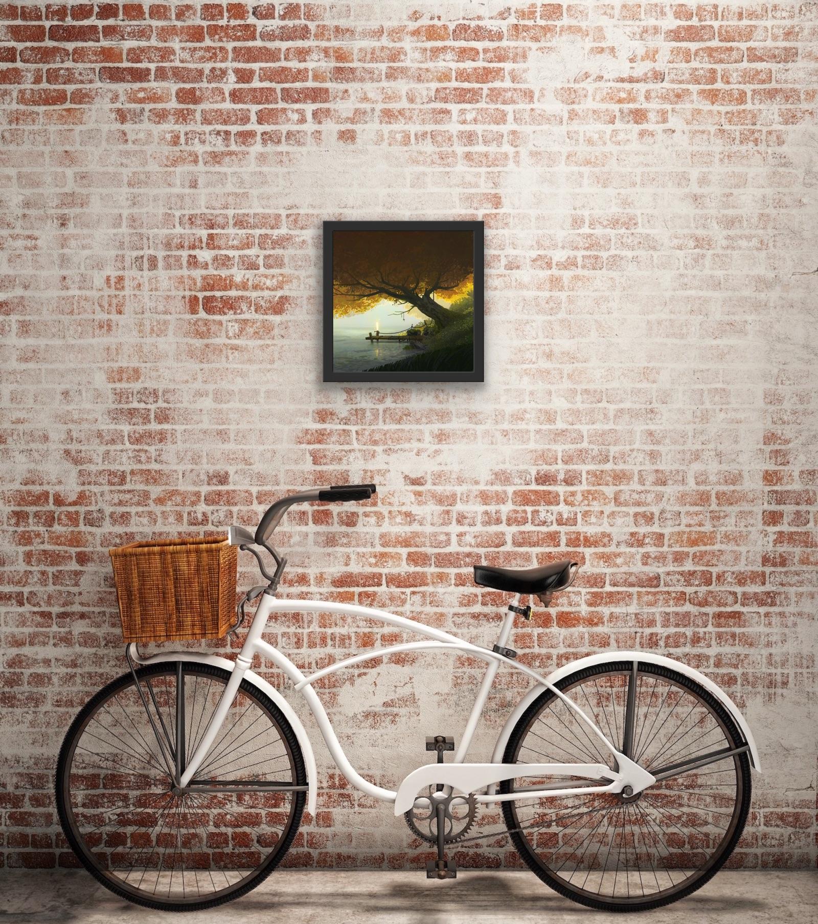 Digital Art Painting Vis Dev Animation 2D/3D Golden Tree Lake Magic Realism 7