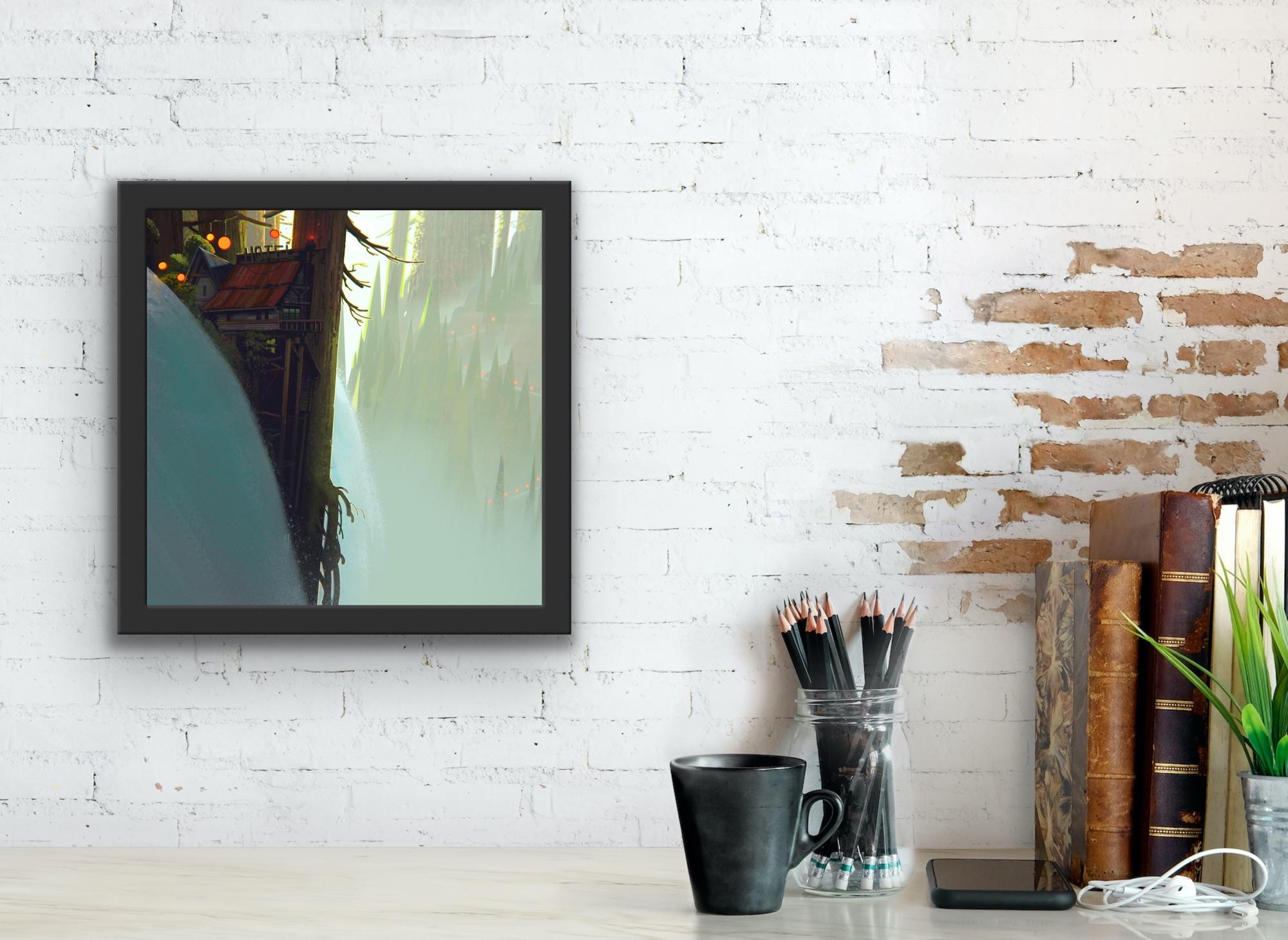 Digital Art Painting Vis Dev Animation 2D/3D Shack Mountain Snow Magical Realism 10