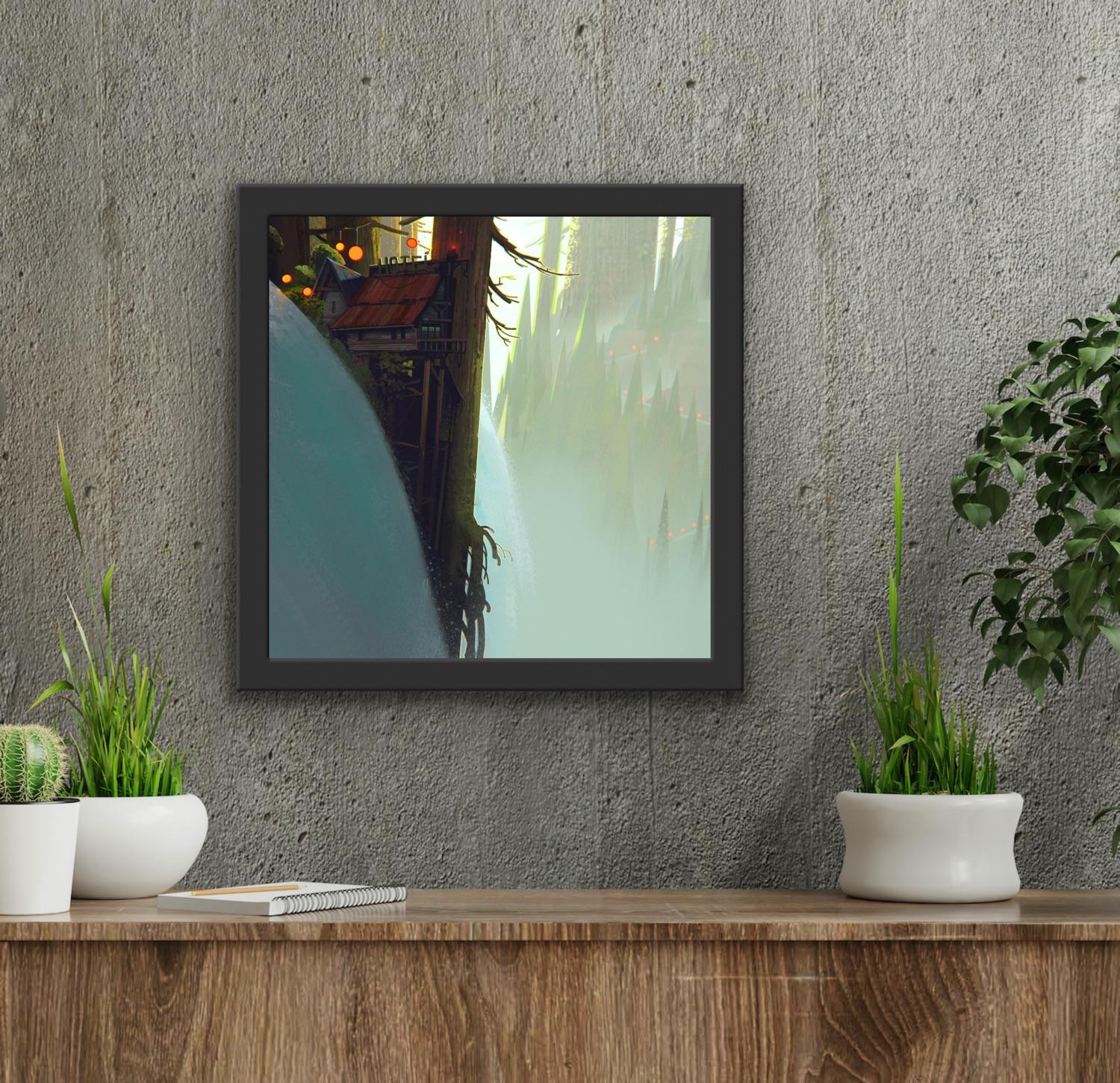 Creador Digital Paisaje Pintor Animación Nieve Montaña Realismo Mágico Luz - Print Contemporáneo de jamie williams