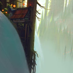 Creador Digital Paisaje Pintor Animación Nieve Montaña Realismo Mágico Luz