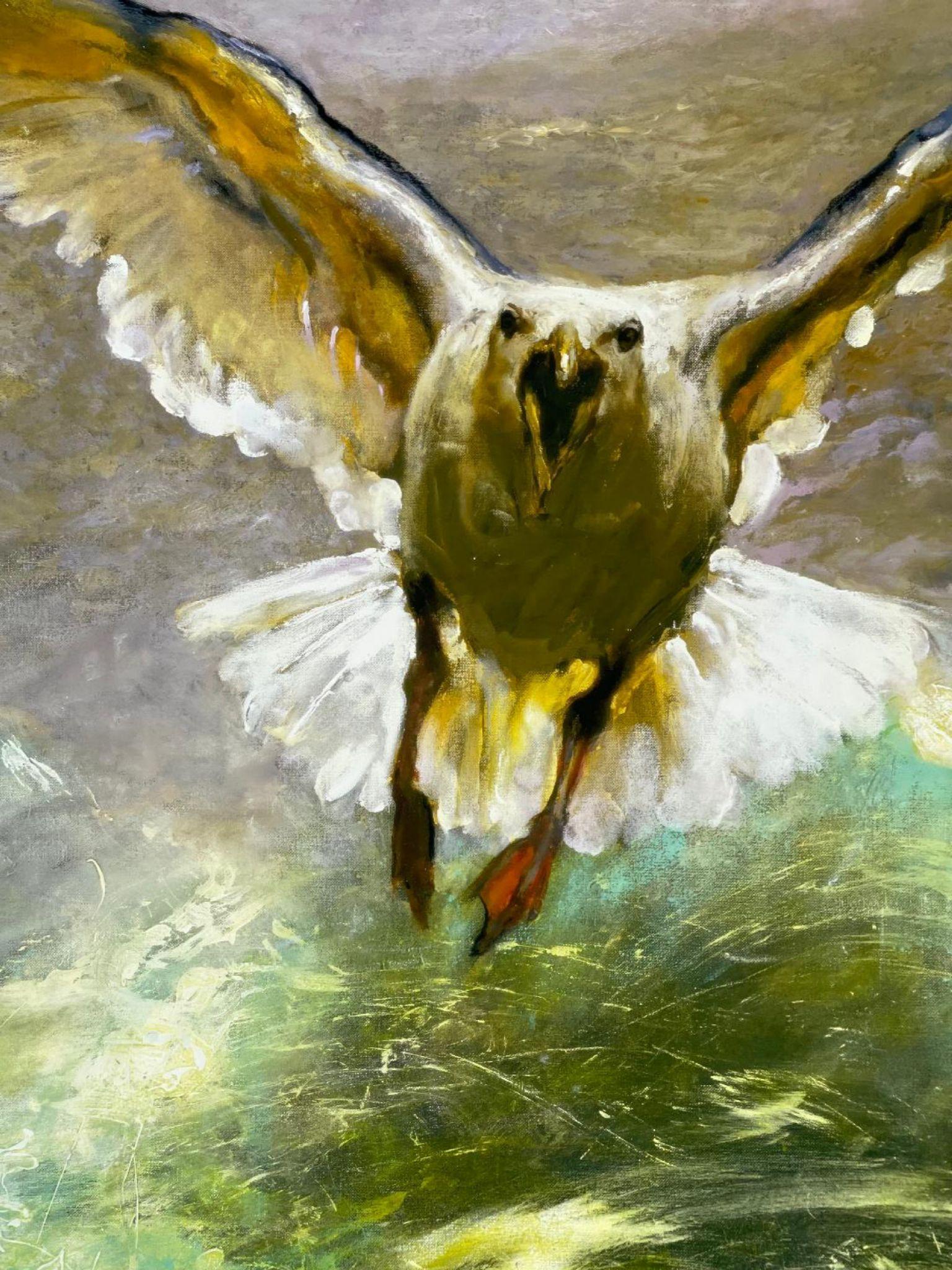 Unsettled (hand signed and inscribed by Jamie Wyeth), offset lithograph poster For Sale 1