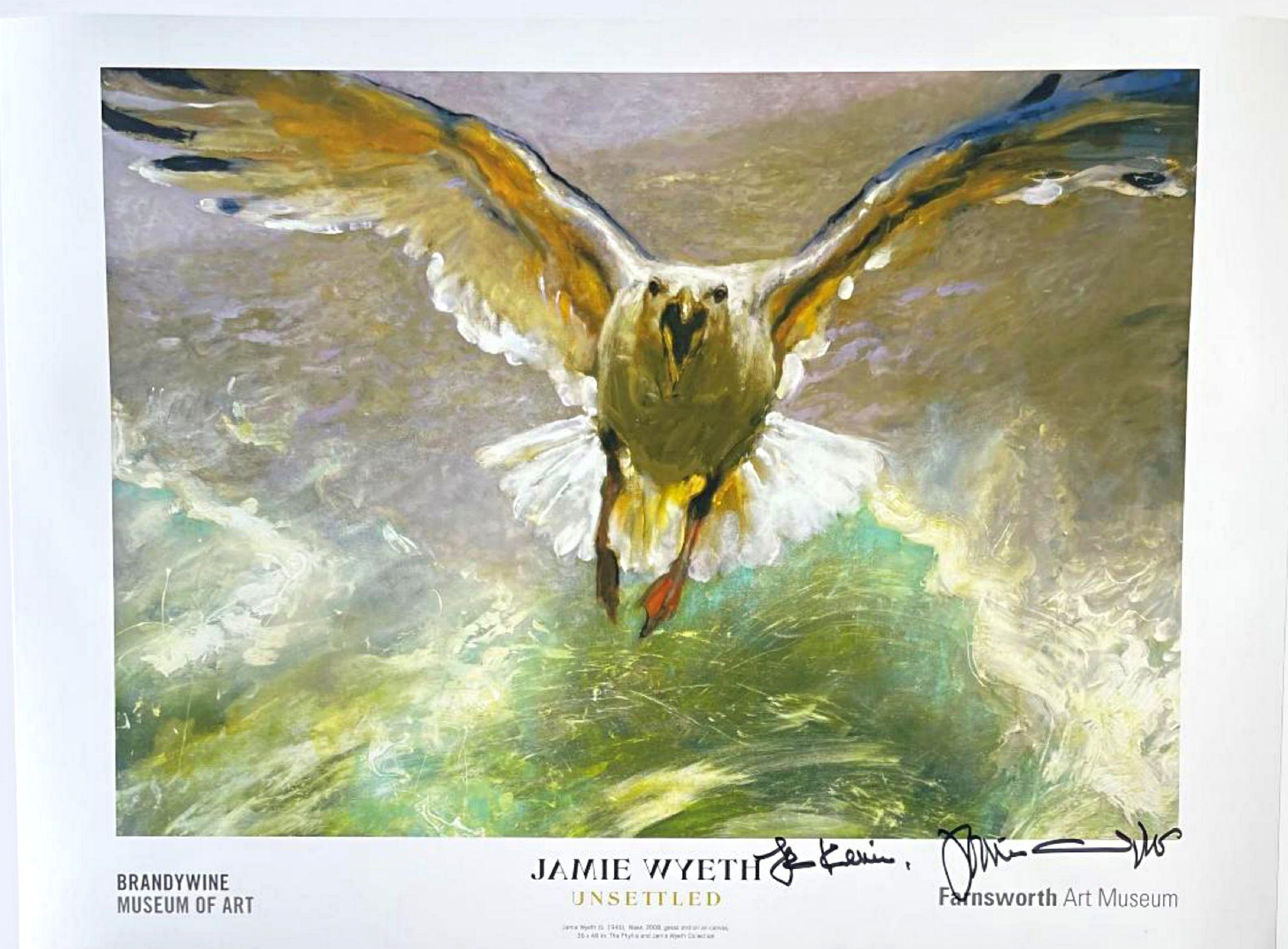 Unsettled (firmado a mano e inscrito por Jamie Wyeth), cartel litográfico offset