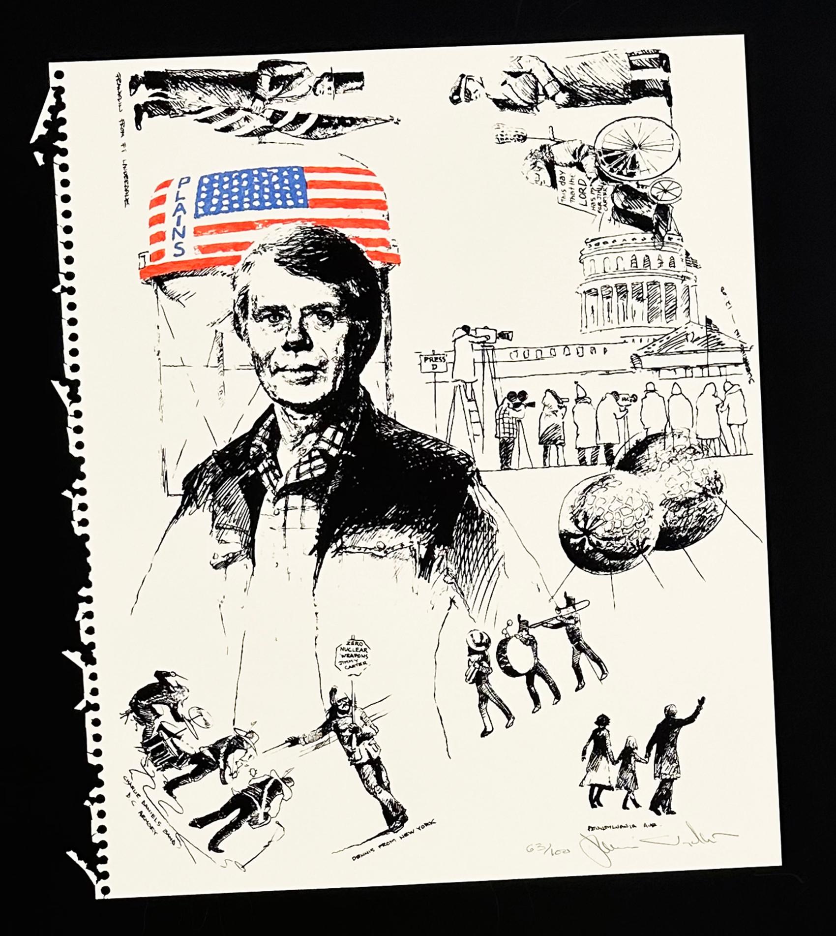 Jamie Wyeth Figurative Print - Untitled, from 1977 Inaugural Impressions