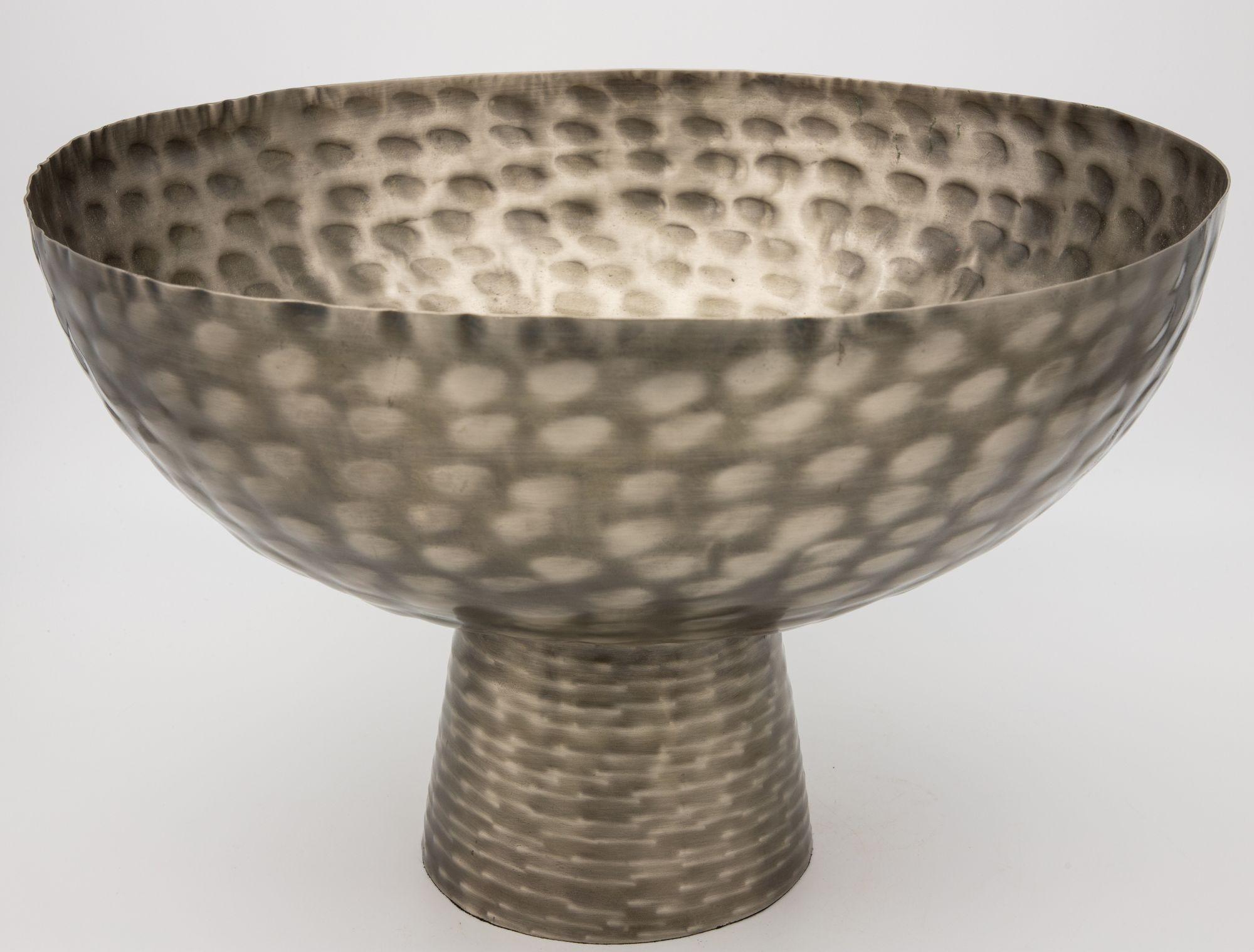 Jamie Young Brushed Nickel Chalice Bowl In Good Condition For Sale In South Salem, NY