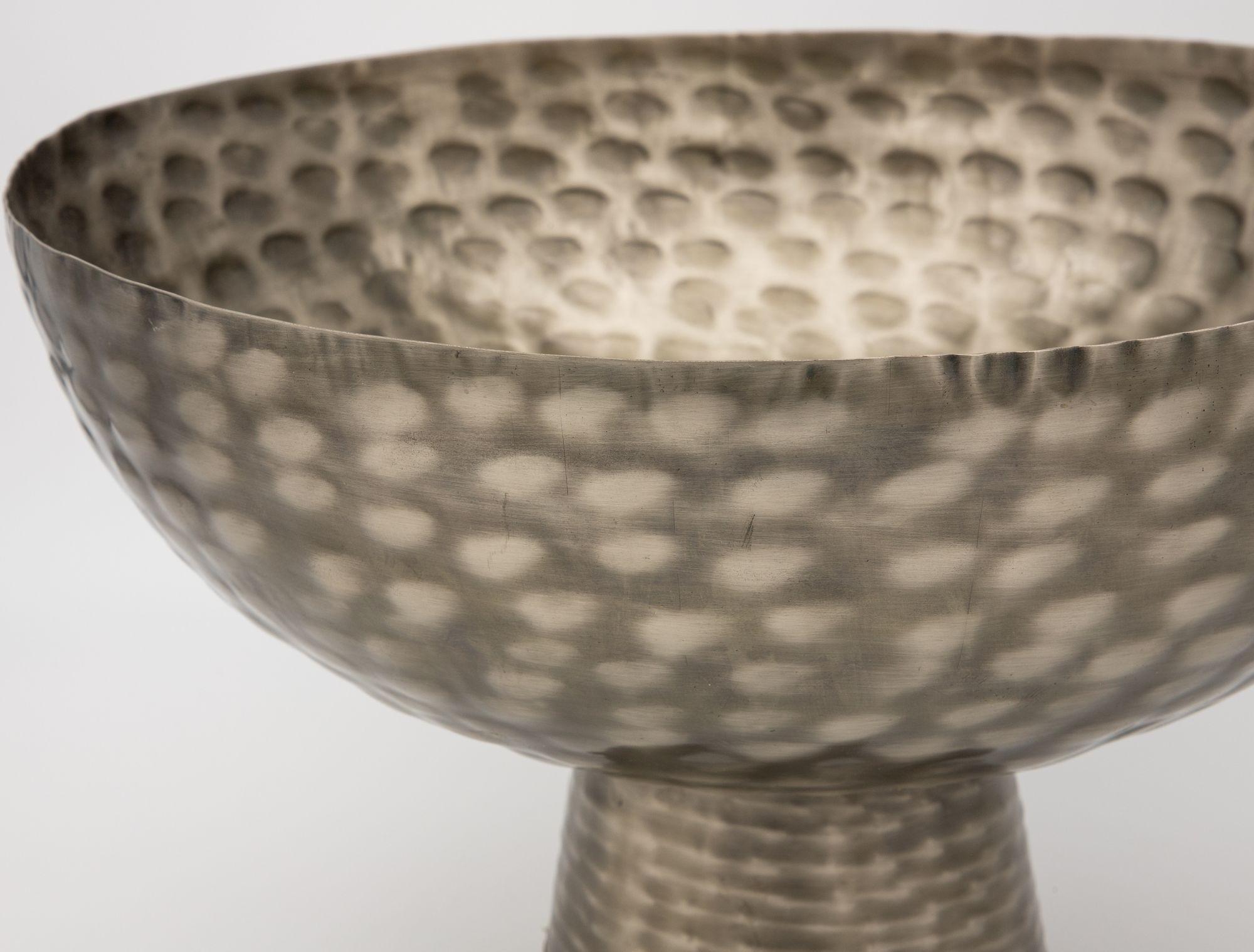 Contemporary Jamie Young Brushed Nickel Chalice Bowl For Sale