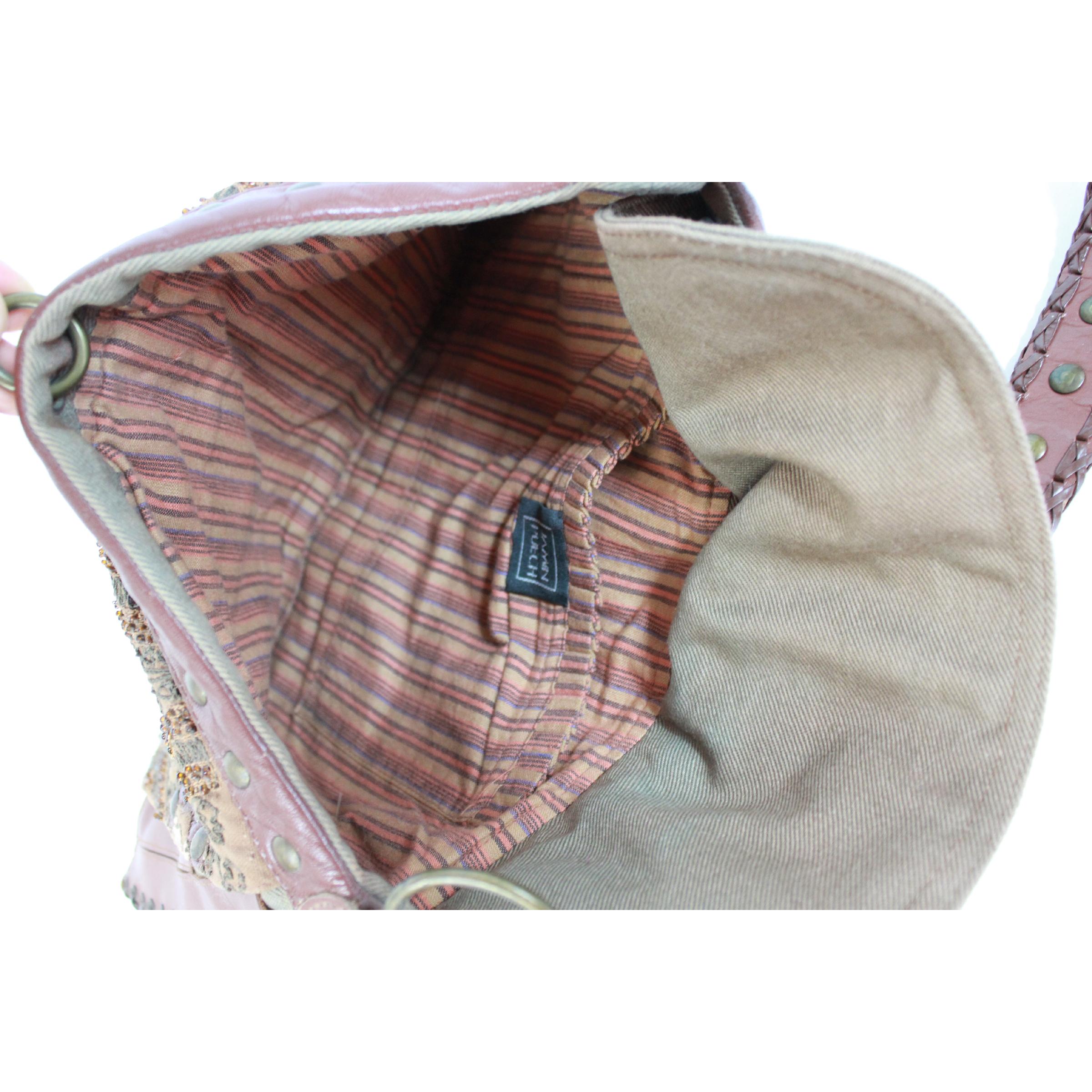 Jamin Puech Brown Leather Floral Studs Shoulder Bag 4
