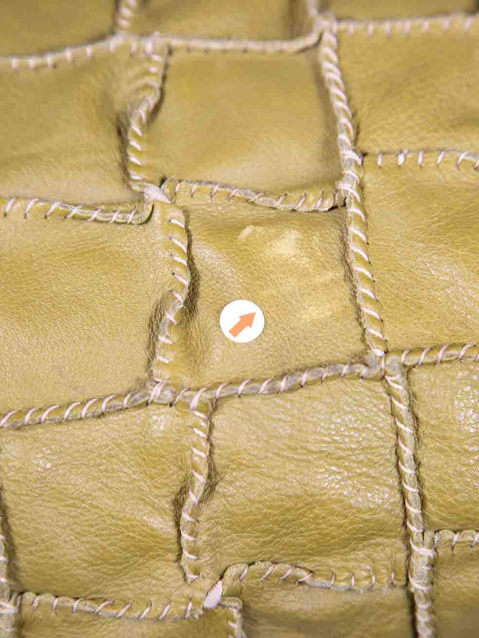 Jamin Puech Grüne Leder-Tasche mit breitem Karo-Stitch im Angebot 3