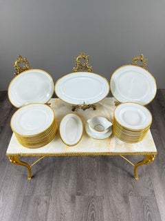 Jammey-seignolles Limoges Porcelain Dinner Service, Montreuil Model, 30 Pieces