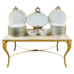 Jammey-seignolles Limoges Porcelain Dinner Service, Montreuil Model, 30 Pieces