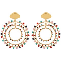 Jam+Rico Maria Earrings in Brass with 14k Gold Plating