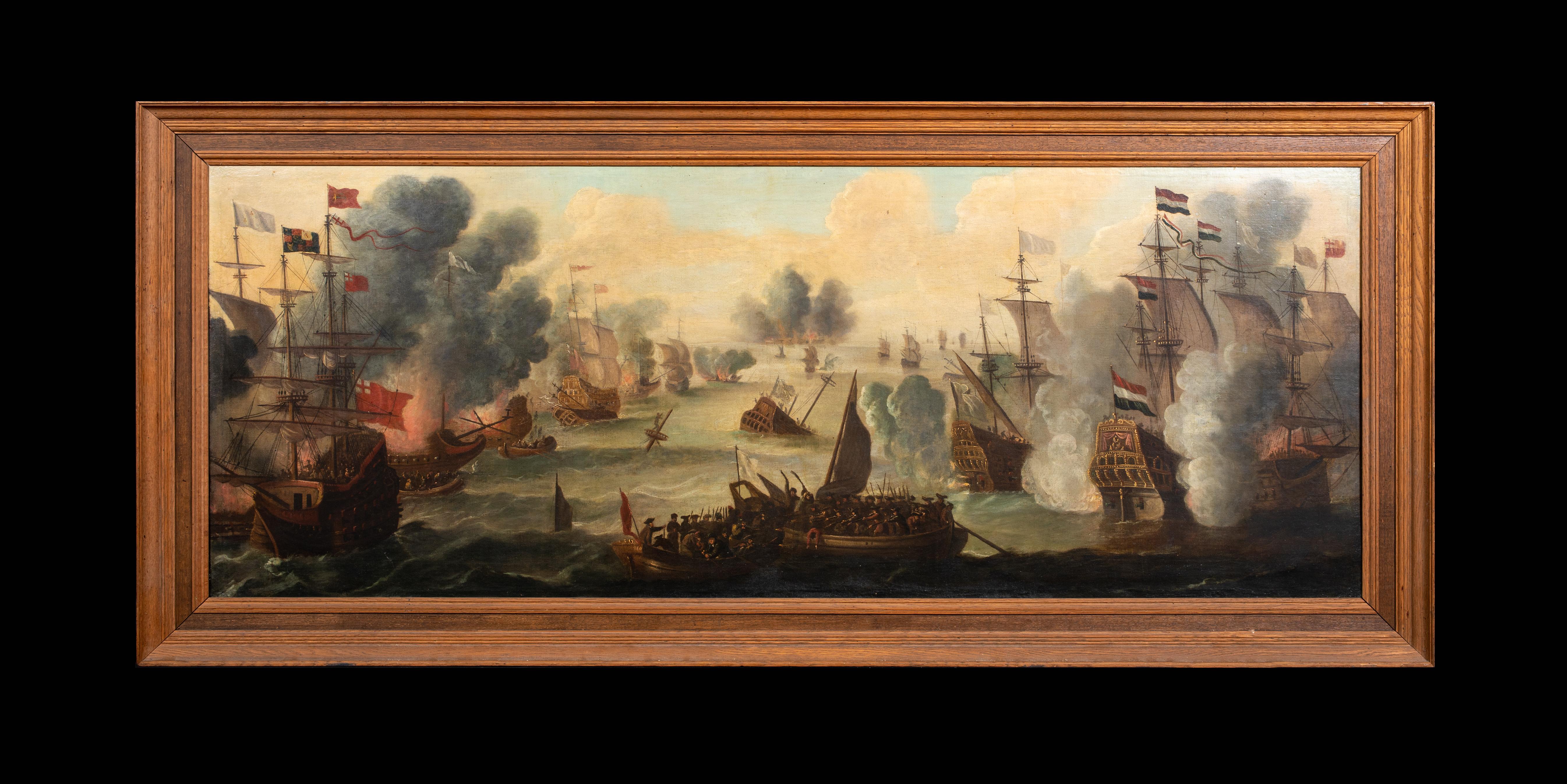 The Battle of Scheveningen, 10th August 1653, 17th Century  - Painting by Jan Abrahamsz Beerstraaten
