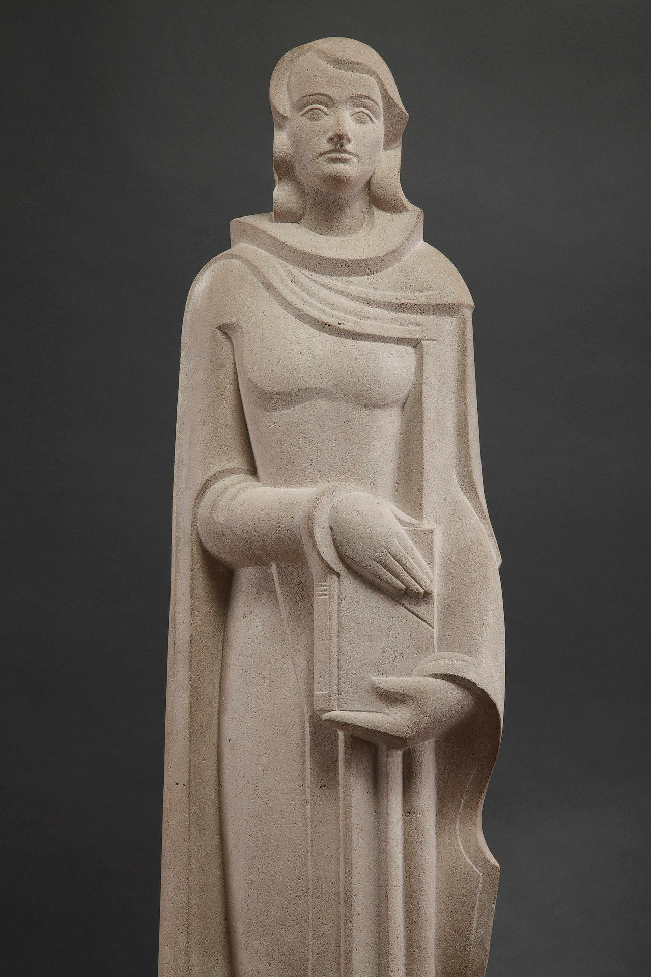 Lady with a book - Sculpture by Jan and Joël MARTEL