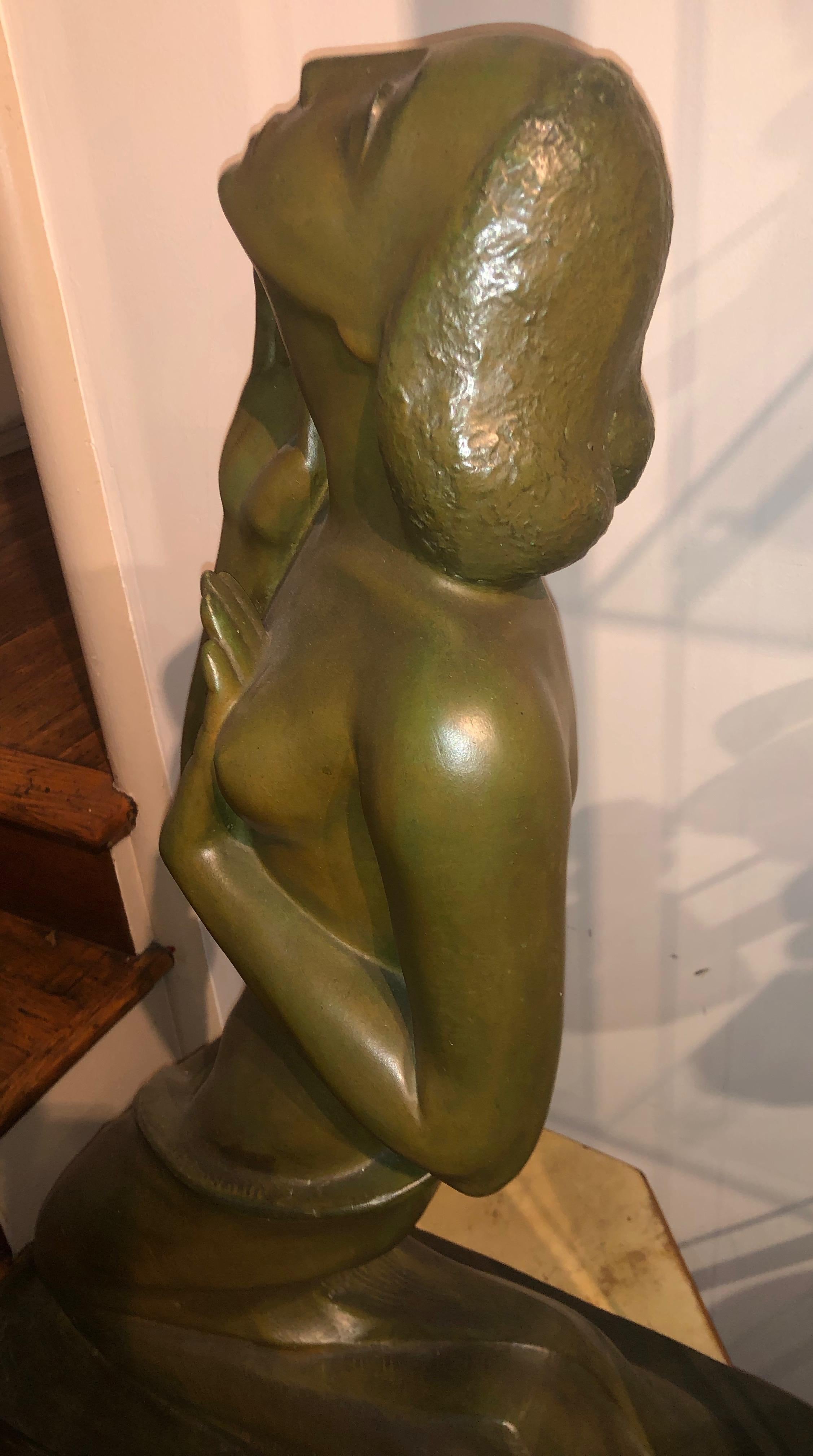 Statue féminine Art Déco de Jan Anteunis, sculpteur belge en vente 2