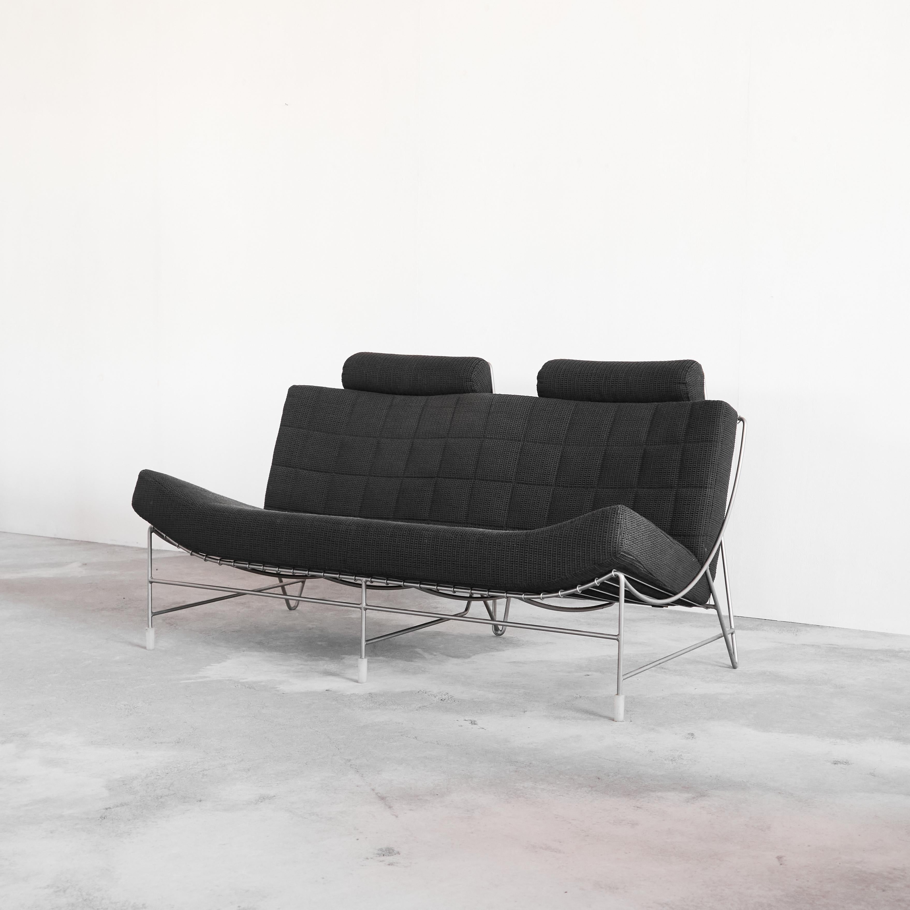 Metal Jan Armgardt 'Volare' Two Seater Sofa for Leolux 1990s For Sale