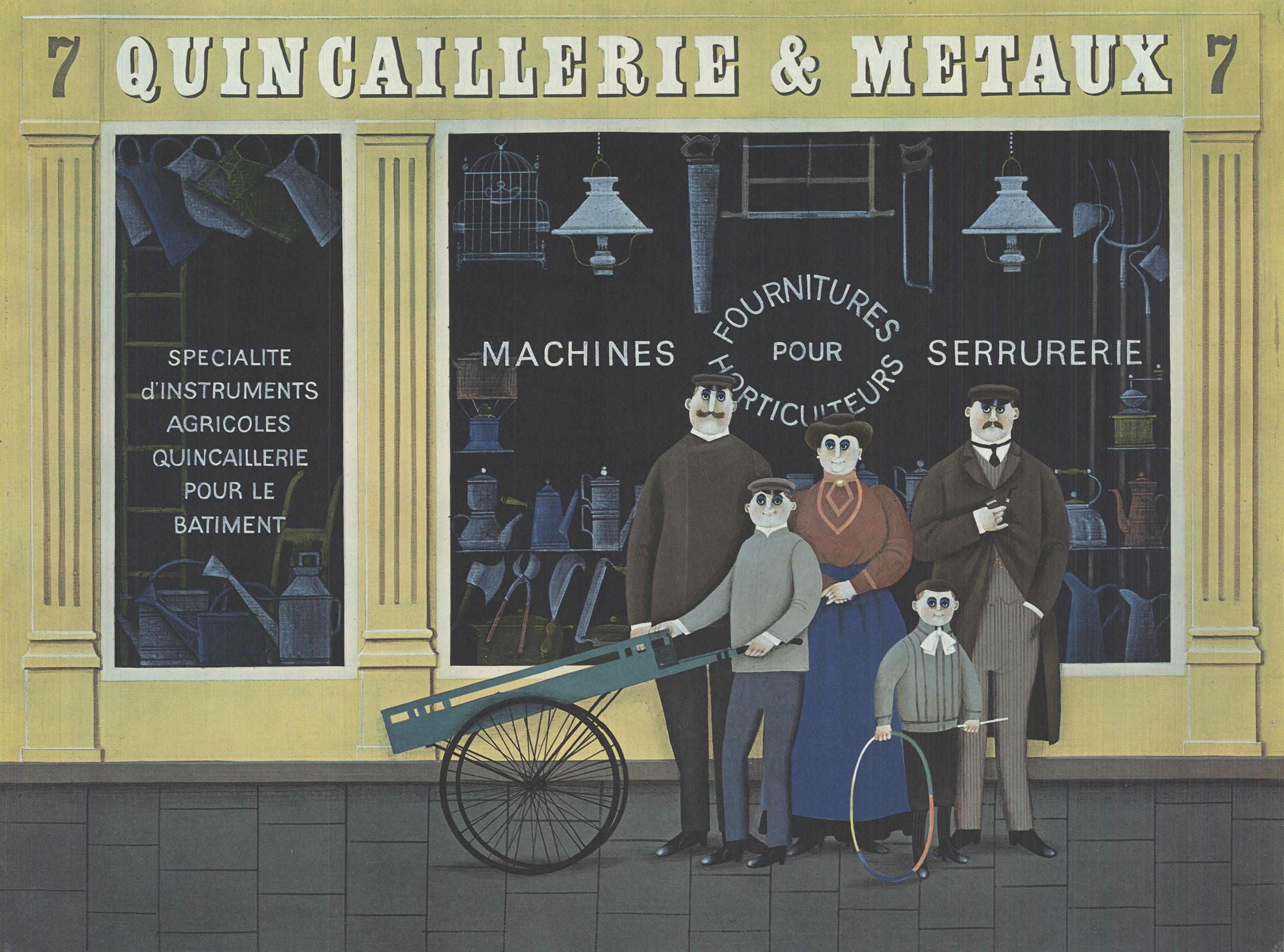 Jan Balet 'Quincaillerie & Metaux'- Lithograph- Signed For Sale 2