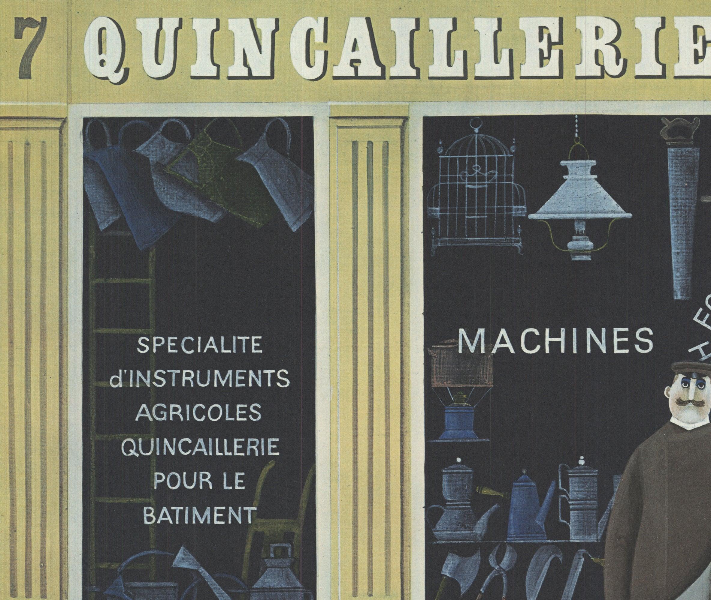 Jan Balet 'Quincaillerie & Metaux'- Lithograph- Signed For Sale 4