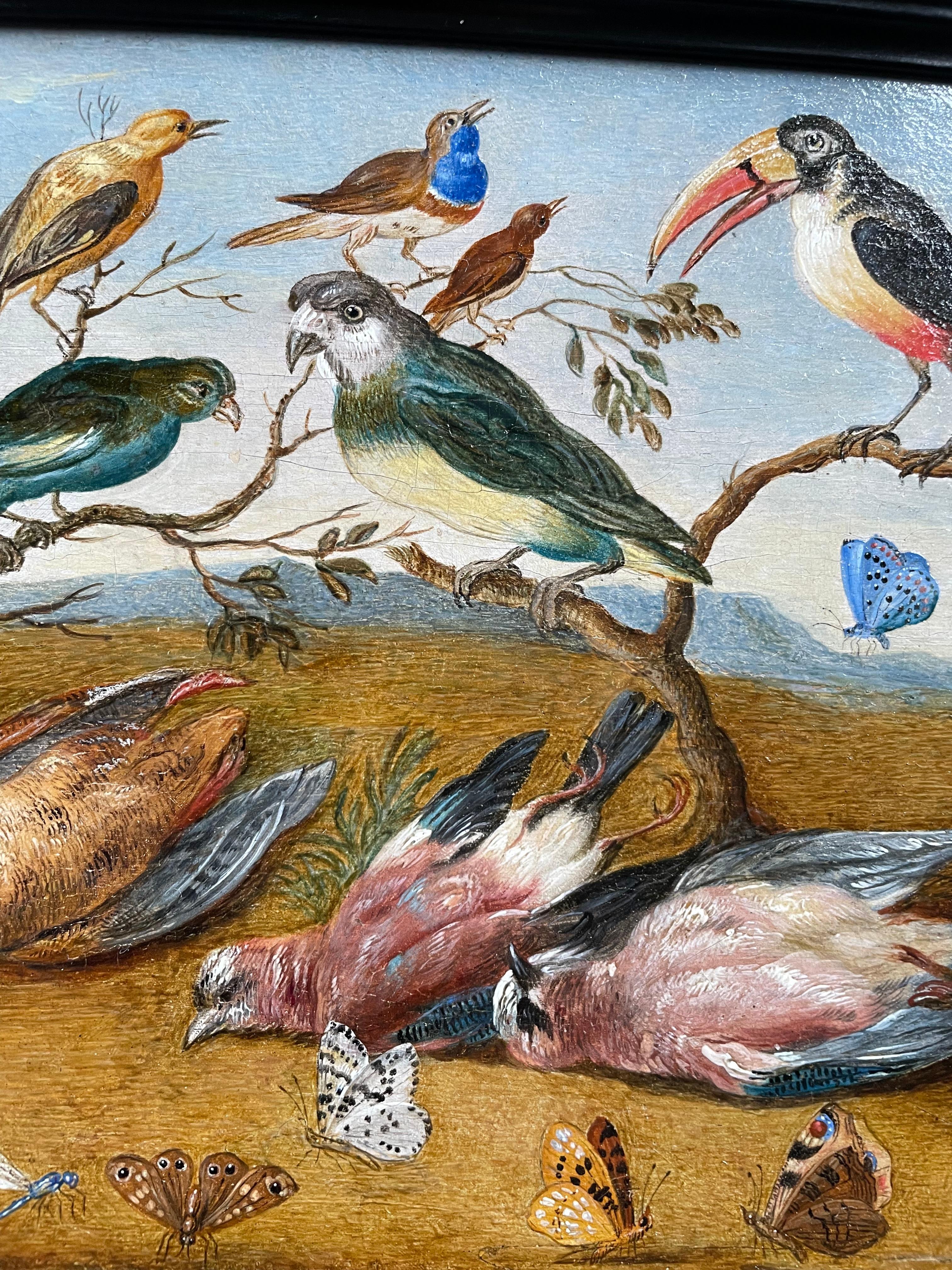 A bird concert - Painting by Jan Baptist Bouttats