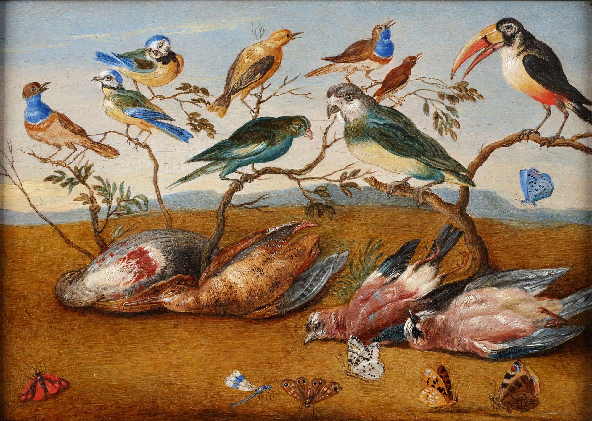 Jan Baptist Bouttats Animal Painting - A bird concert