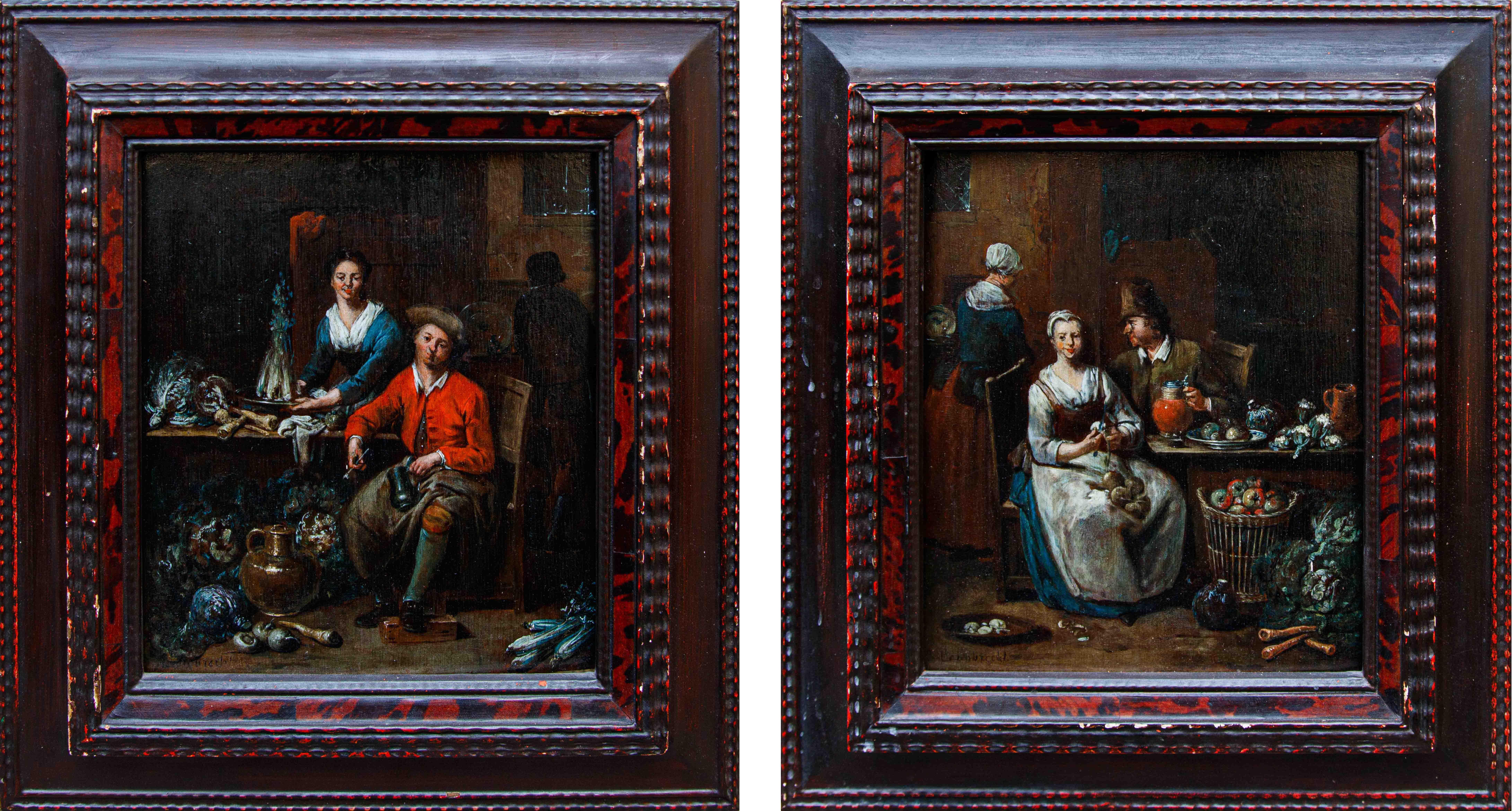 Jan Baptist Lambrechts (Anvers, 1680 - après 1731)  Dans la cuisine