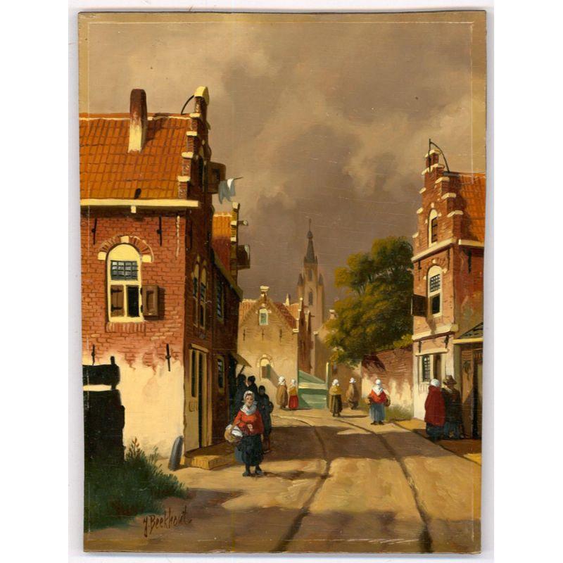 Jan Beekhout (b.1937) - Dutch School 20th Century Oil, Church Road 1