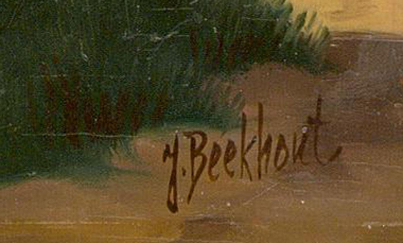 Jan Beekhout (nato nel 1937) - Scuola olandese del XX secolo Olio, Church Road 2
