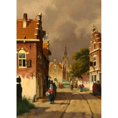 Jan Beekhout (b.1937) - Dutch School 20th Century Oil, Church Road
