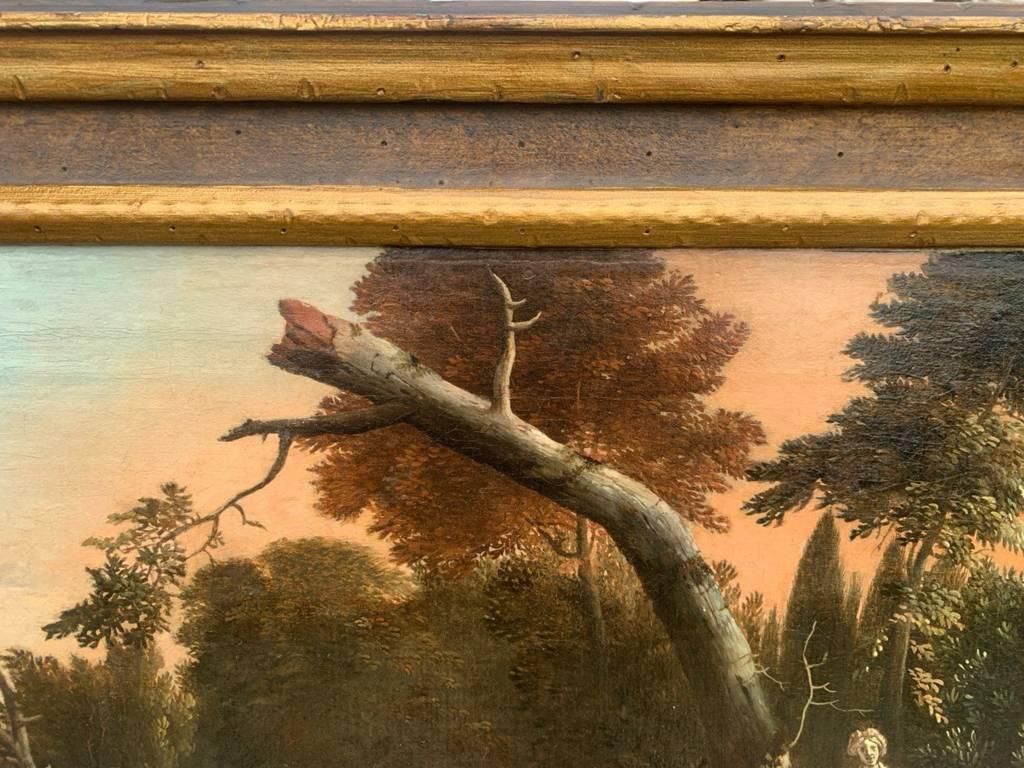 Jan Blom (Masterly baroque) - Peinture de paysage hollandaise du 17e siècle - Jardin de la VILLA en vente 4