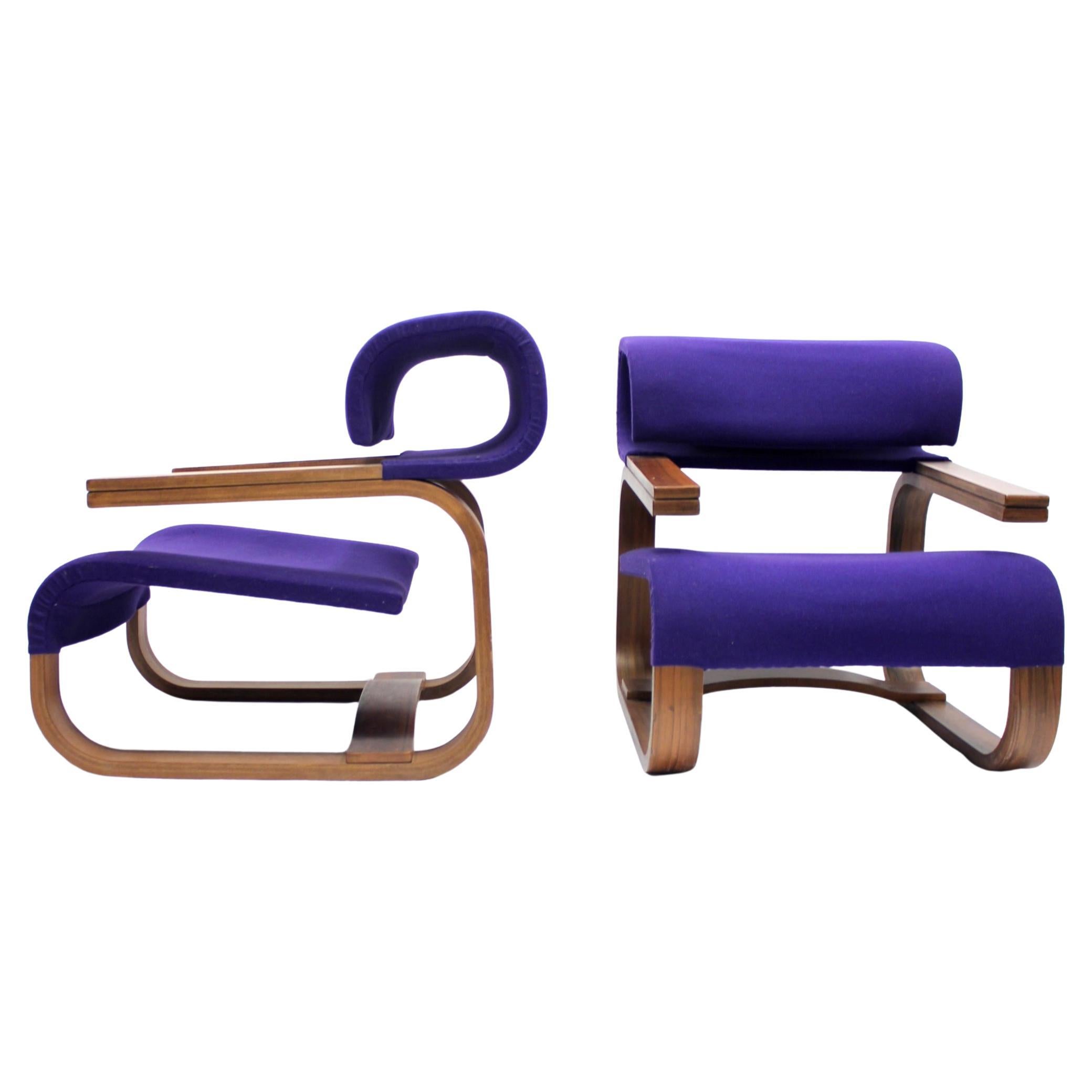 Jan Bocan armchairs a pair for the Czech Embassy of Sweden Stockholm 1972 For Sale
