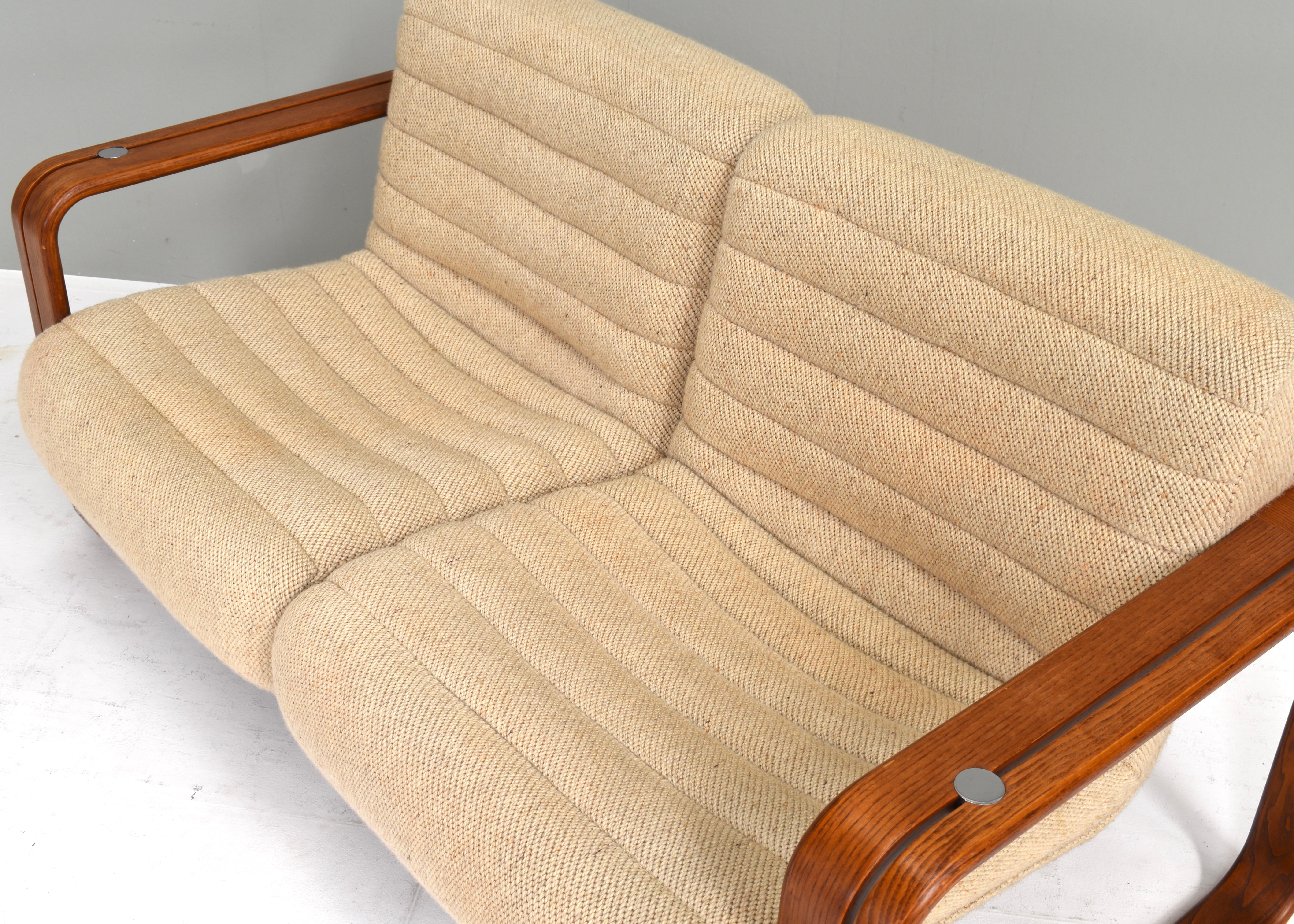 Jan Bocan sofa in bentwood and original fabric – Czech Republic, circa 1970 For Sale 1