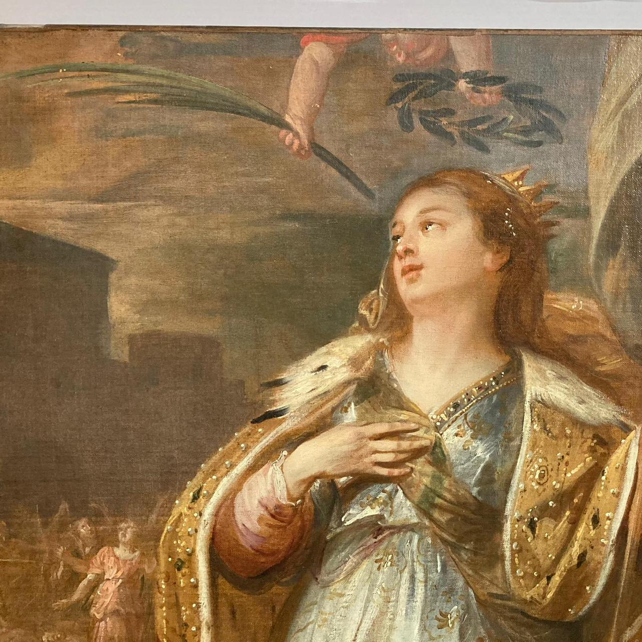 Boeckhorst, Rubens, Saint Ursula, Decorative Old Master, Woman, Baroque, Flemish - Painting by Jan Boeckhorst