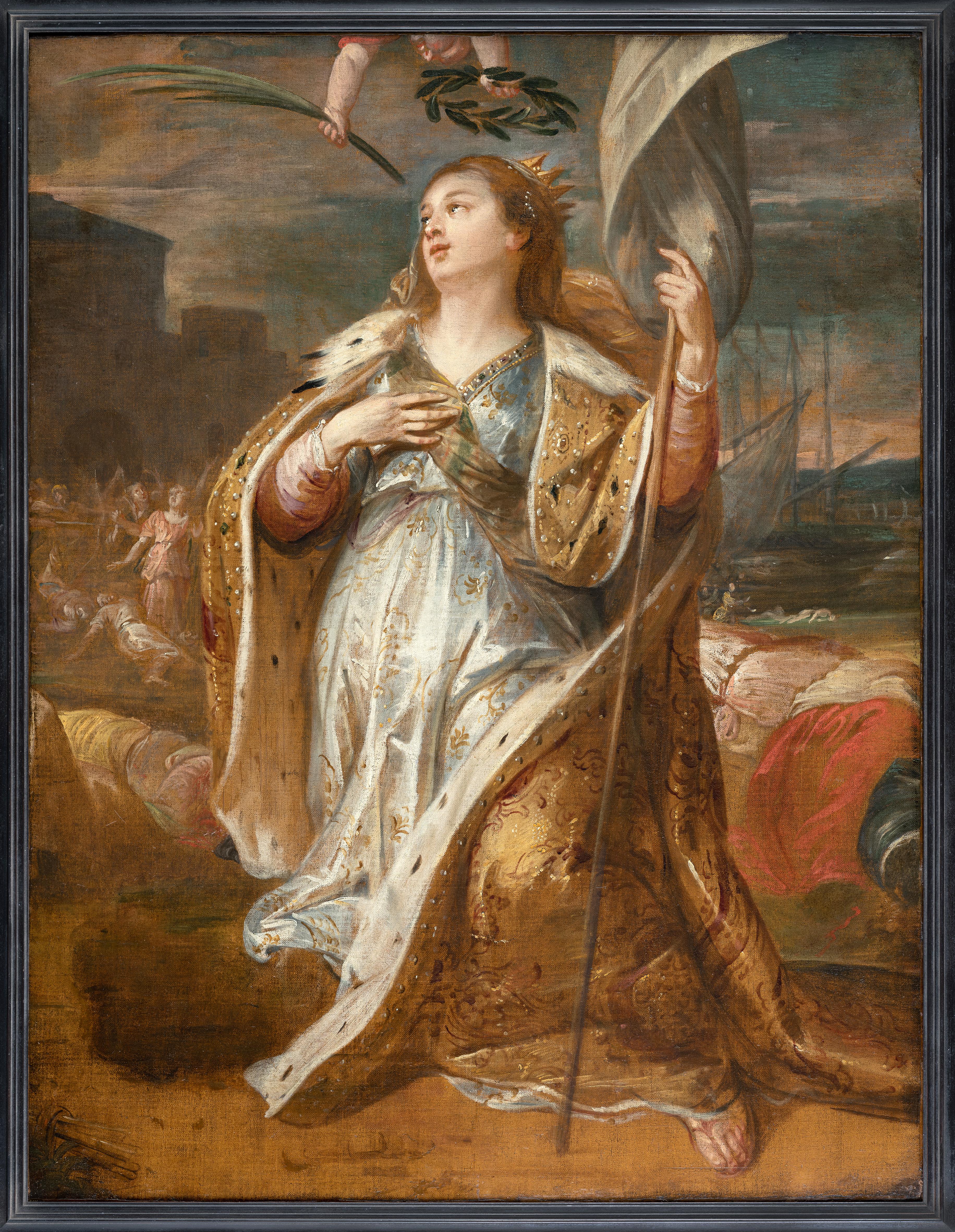 Jan Boeckhorst Figurative Painting - Boeckhorst, Rubens, Saint Ursula, Decorative Old Master, Woman, Baroque, Flemish