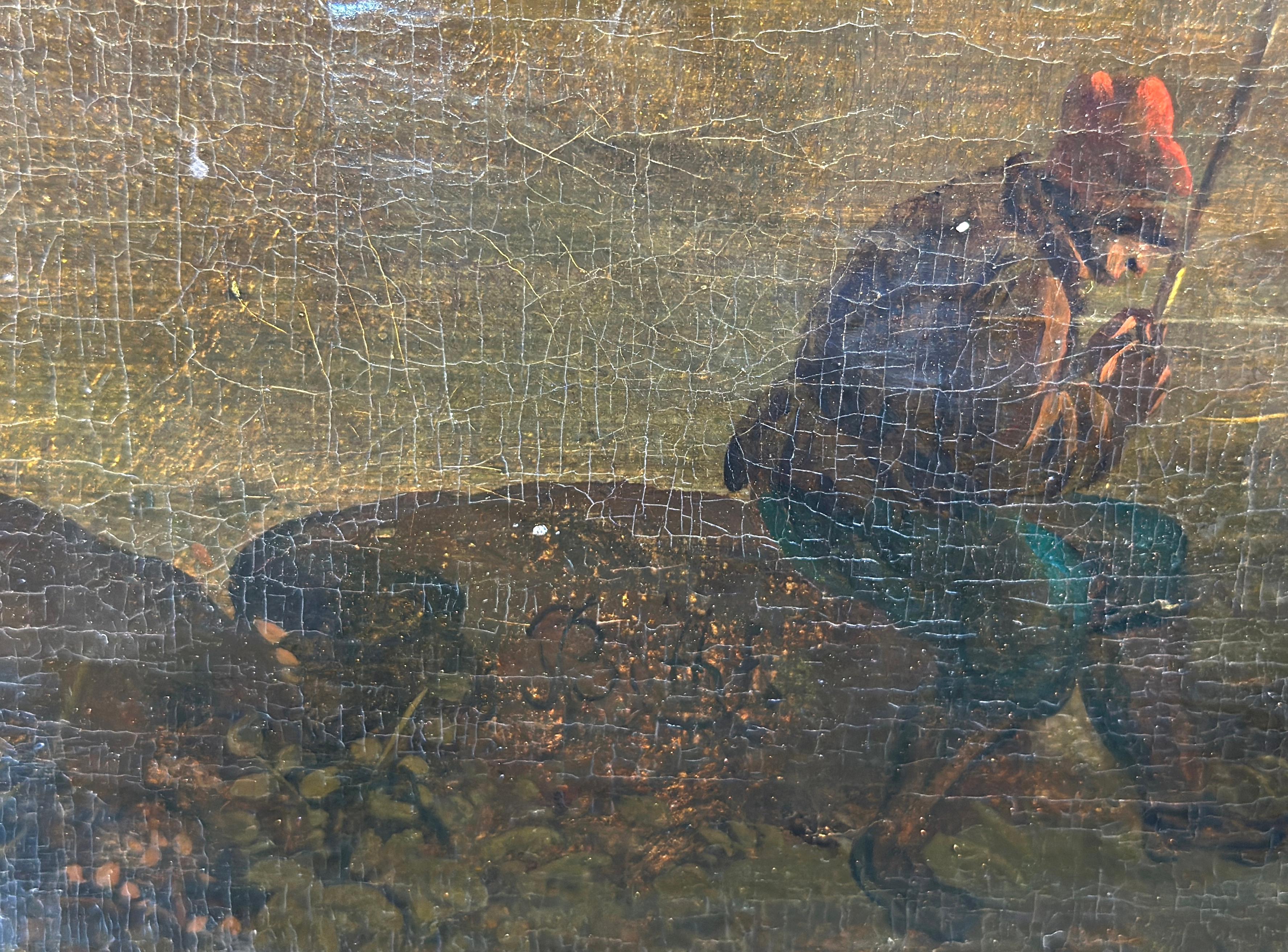 Südliche Landschaft mit Brücke und Schafhirten en venta 3