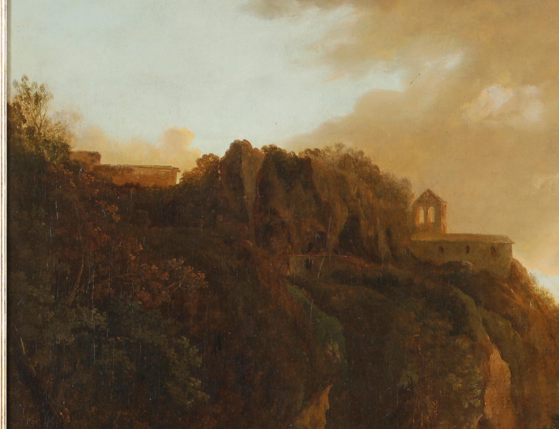 Südliche Landschaft mit Brücke und Schafhirten - Painting Escuela holandesa de Jan Both