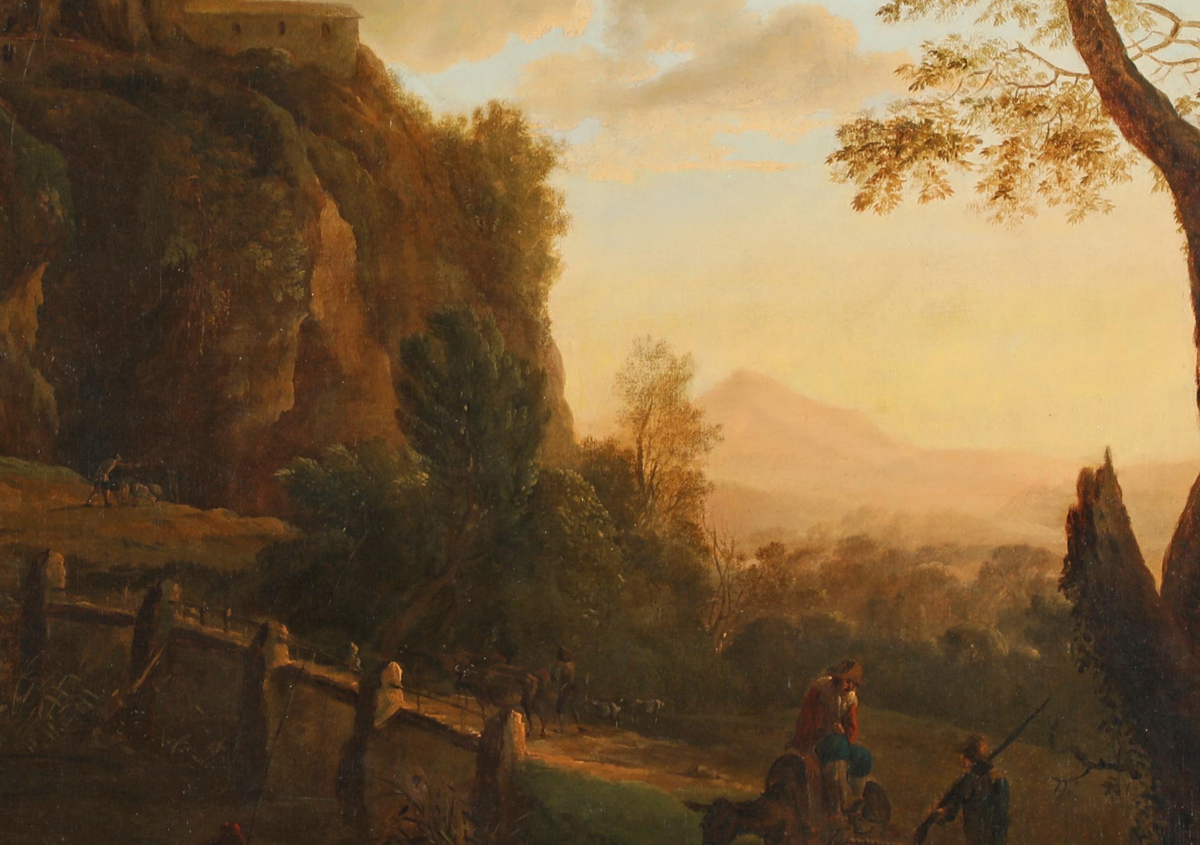 Jan Both (zugeschrieben)
Utrecht 1610/18 - 1652

Südliche Landschaft mit Brücke und Schafhirten

Öl auf Leinwand/doubliert
mittig unten signiert 