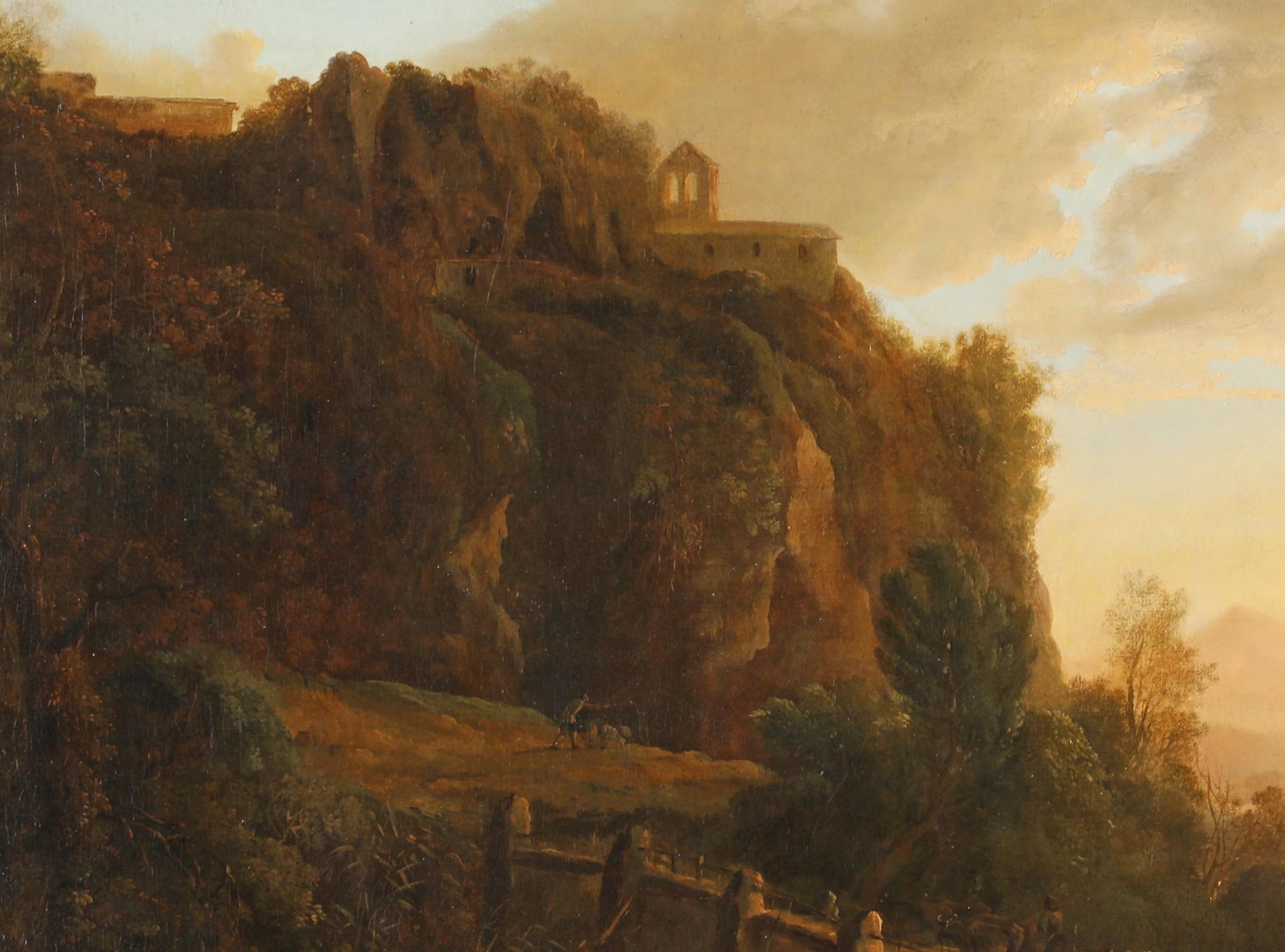 Südliche Landschaft mit Brücke und Schafhirten en venta 1