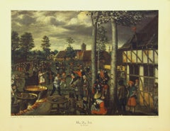 « May Day Frolic » de Jan Brueghel, Pub. de la New York Graphic Society. Fabriqué aux États-Unis.