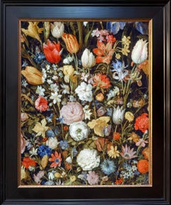 Antique After Jan Brueghel the Elder (1568 - 1625), After Flowers in a Wooden Vessel